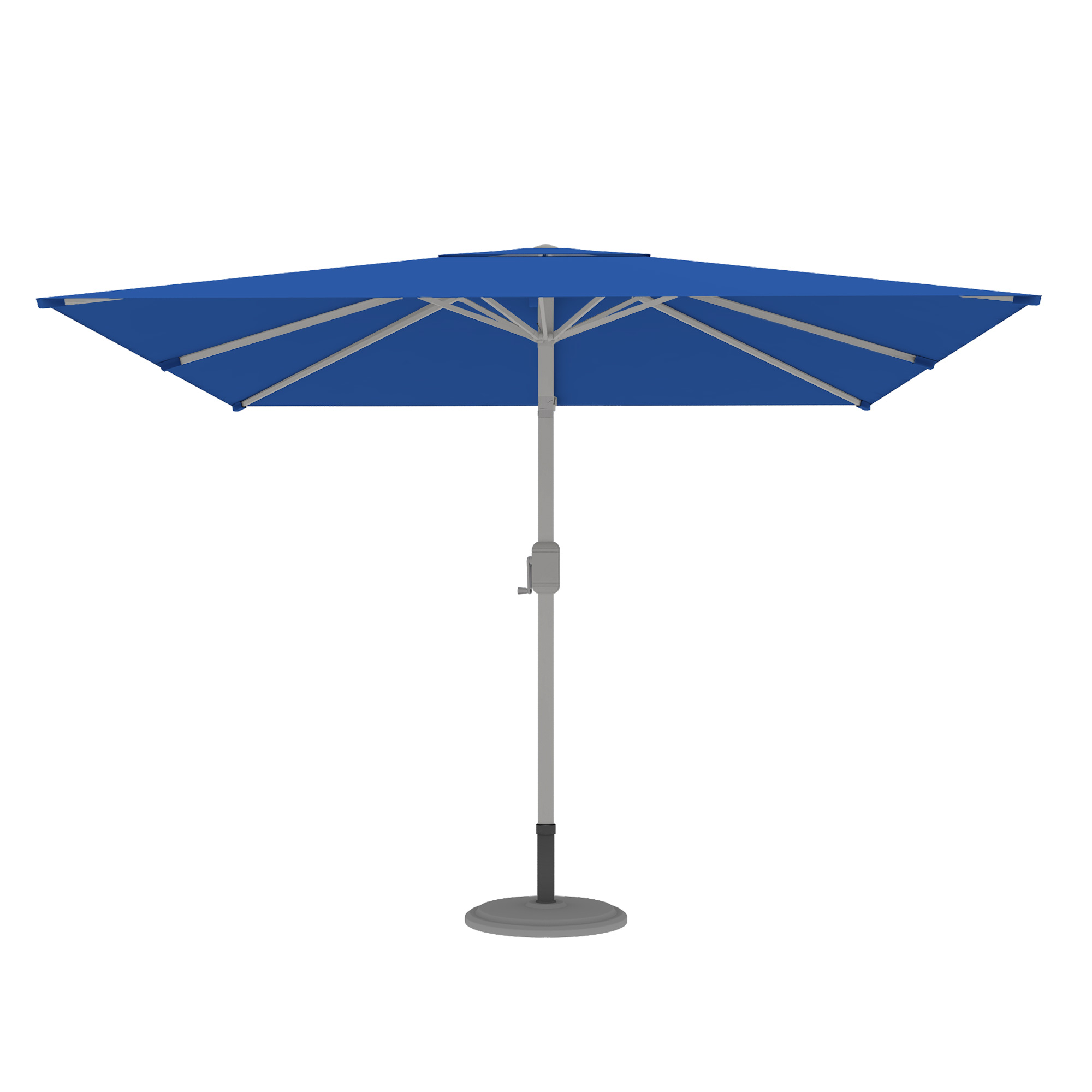 slider_image_536a069a63db4f26a0a3a2b6aa237454 Moderner Sonnenschirm mit zentralem Mast und Kurbelmechanismus