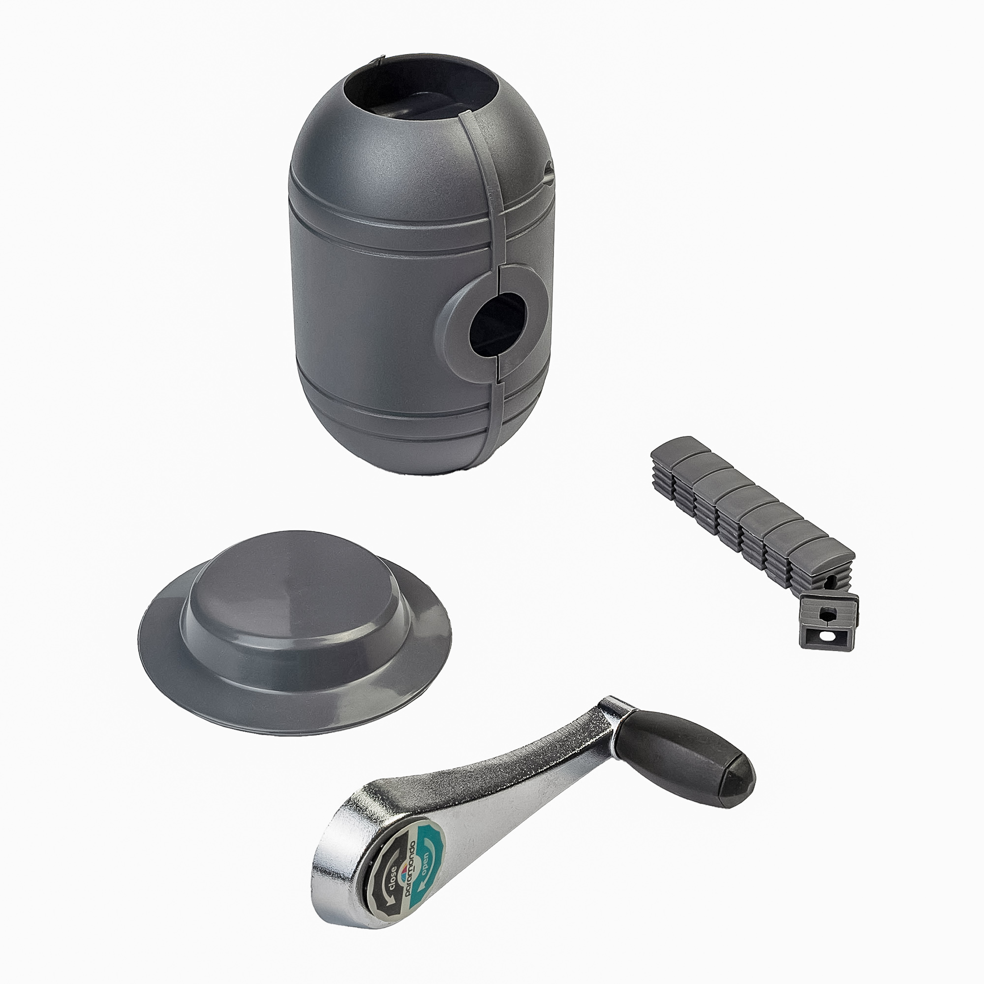 Ersatzteil-Set für Sonnenschirm mit verschiedenen Komponenten zur Montage und Reparatur