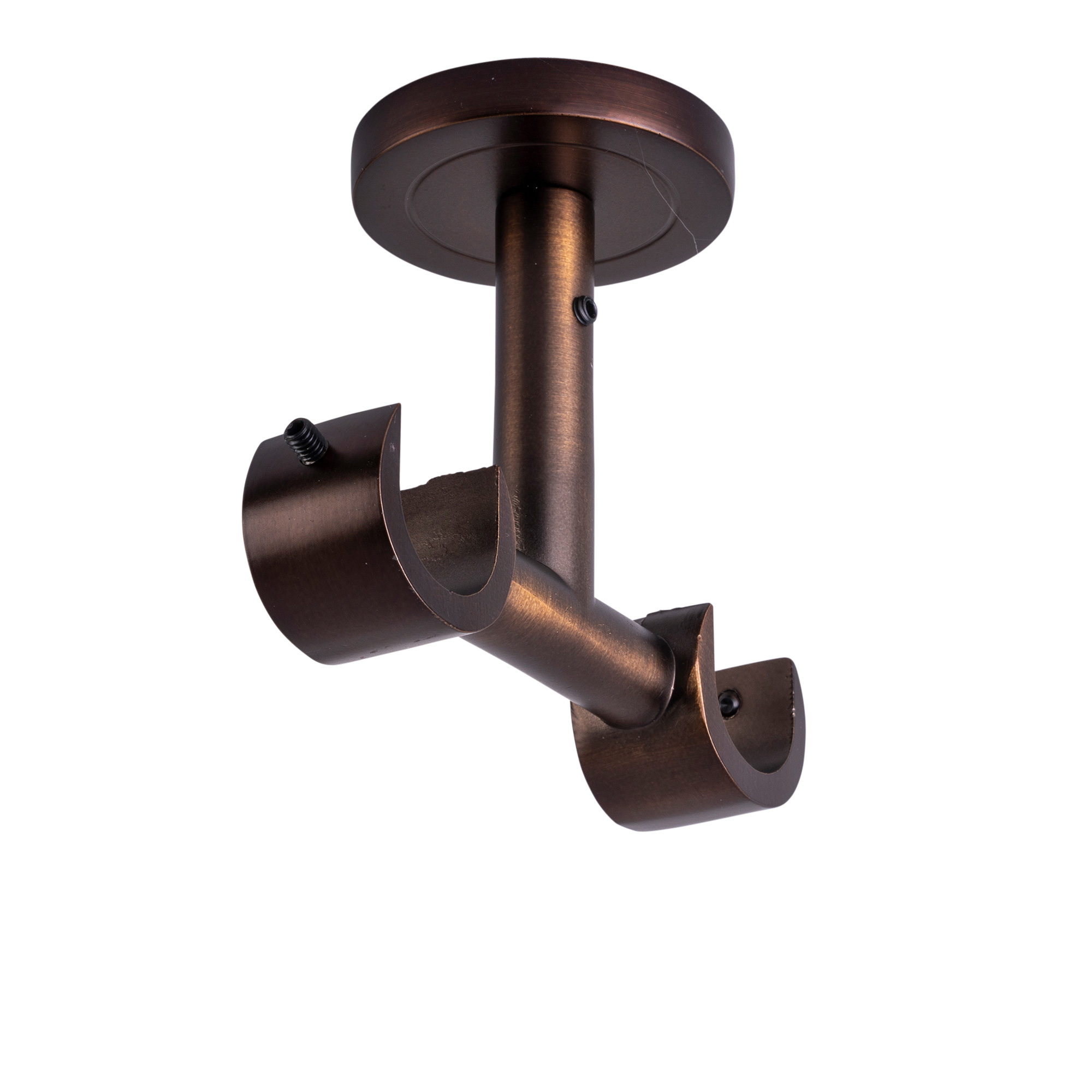 Deckenhalterung für Gardinenstange mit Vorhang, montiert an der Decke