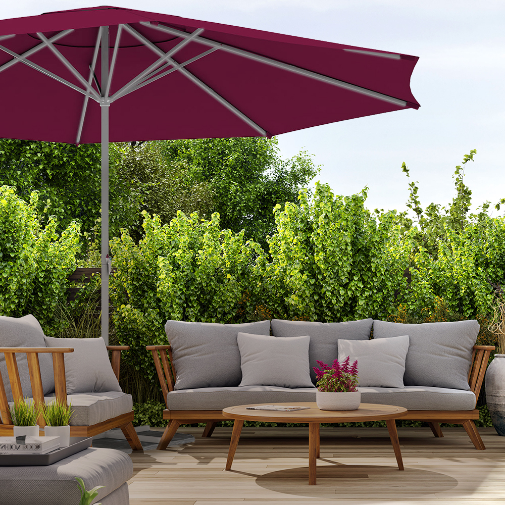 Ersatzteil-Set für Garten- oder Großschirm, bestehend aus Gestänge und Schirmkomponenten