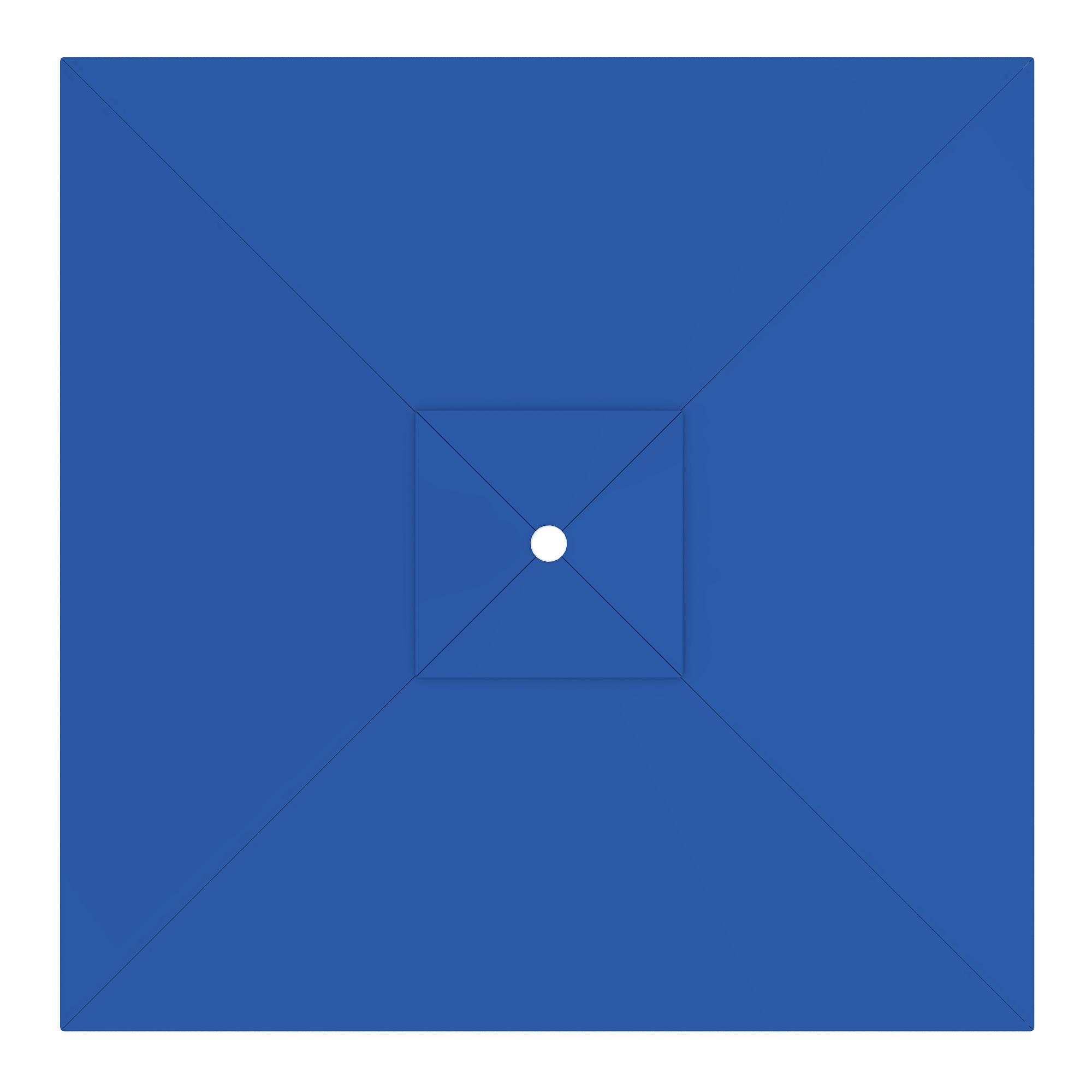 Quadratische Bespannung für Sonnenschirm mit zentraler Öffnung