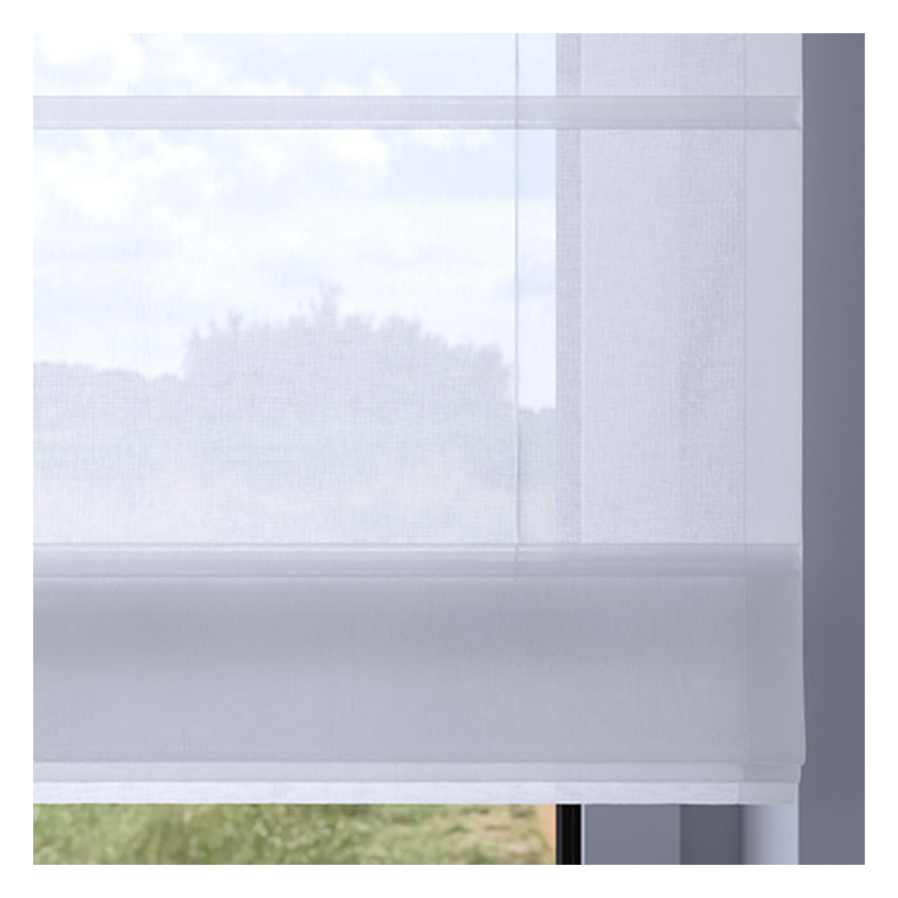 Stoffmuster für Raffrollo nach Maß | 02 creme / transparent / Ardea