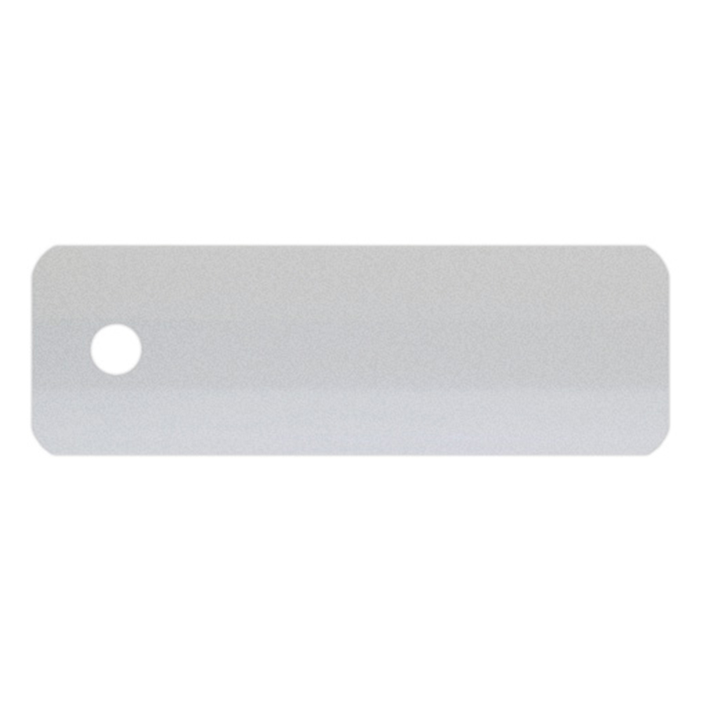 Lamellen-Muster für Aluminium-Jalousie nach Maß | 25 mm / 4417 silber / glänzend Muster für Aluminium-Jalousie mit Loch zur Befestigung