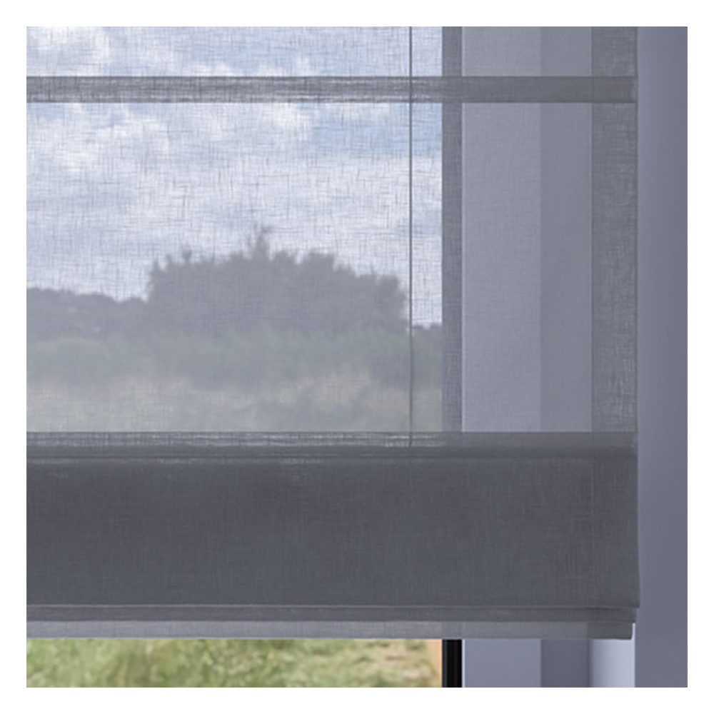 Stoffmuster für Raffrollo nach Maß | 05 grau / lichtdurchlässig / Tivoli