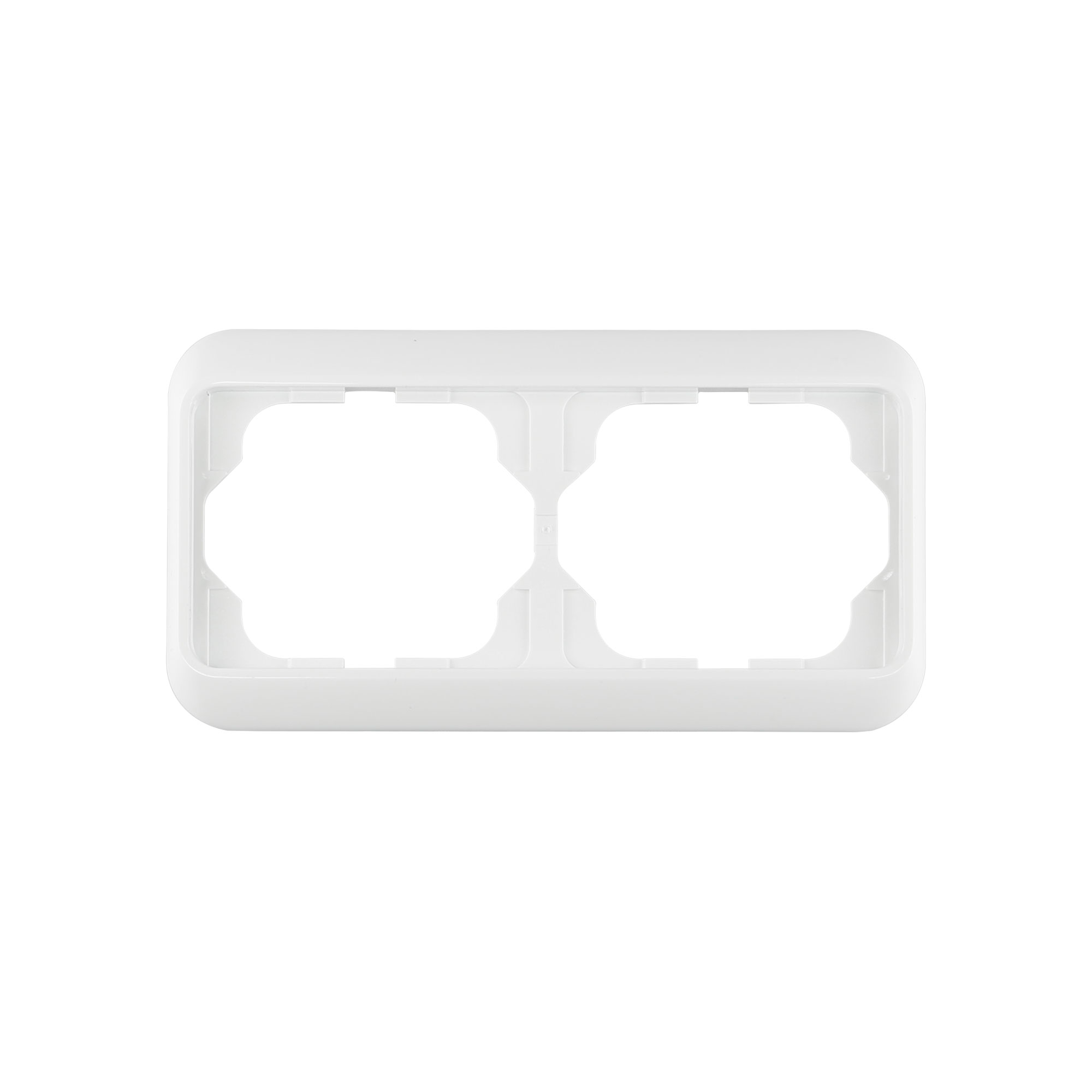 Zweifach senkrechtes Rahmensystem für Schalter oder Steckdosen, Alpha Nea Produktlinie