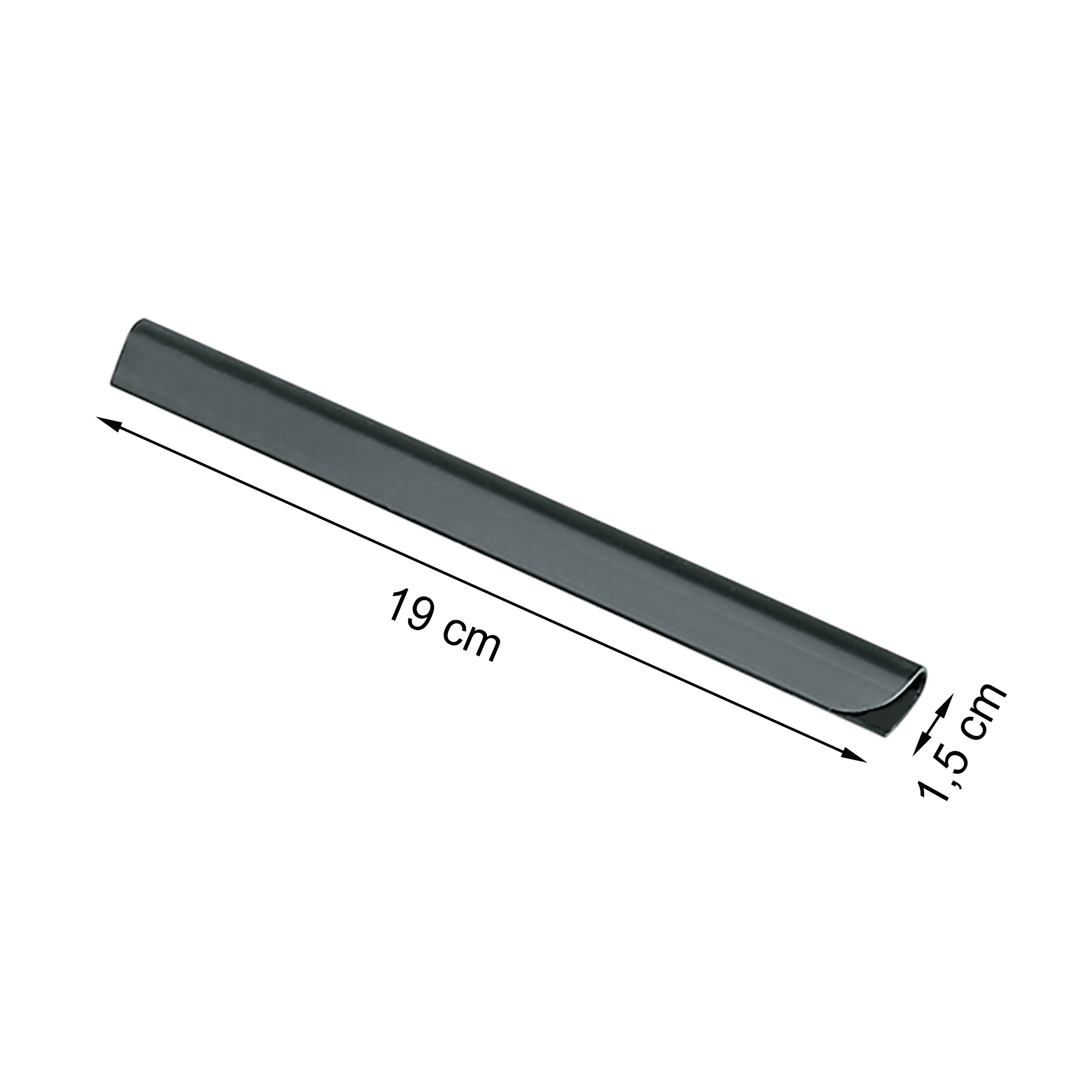 slider_image_70c17161564248f0ba050b6d93581a3a Befestigungsclip für PVC Sichtschutzstreifen, länglich, mit Maßangaben in Zentimetern