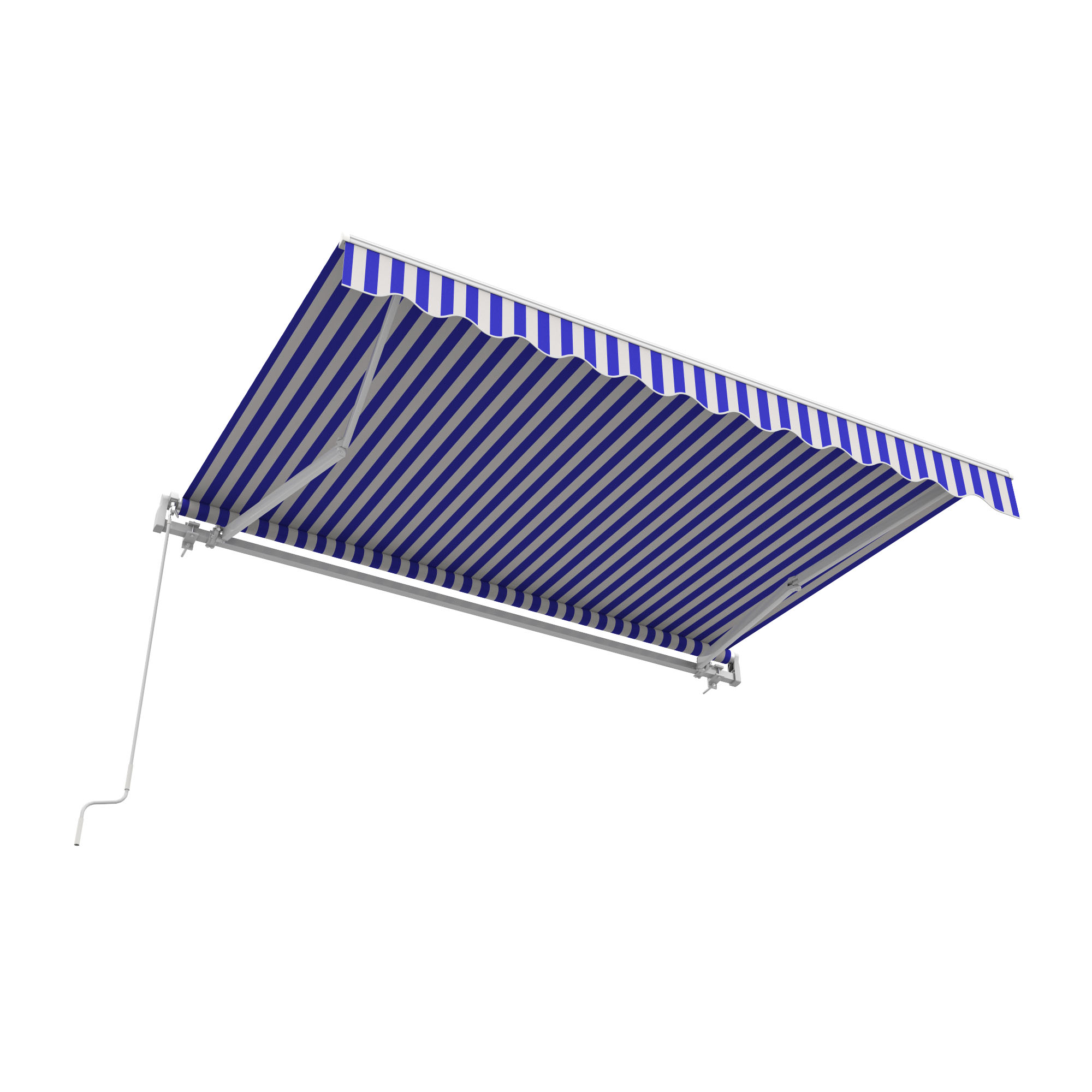 slider_image_01928fc066fb7c599cce9834c9bfcb36 Gelenkarmmarkise Basic 2000 mit Kurbelmechanismus und gestreiftem Tuch