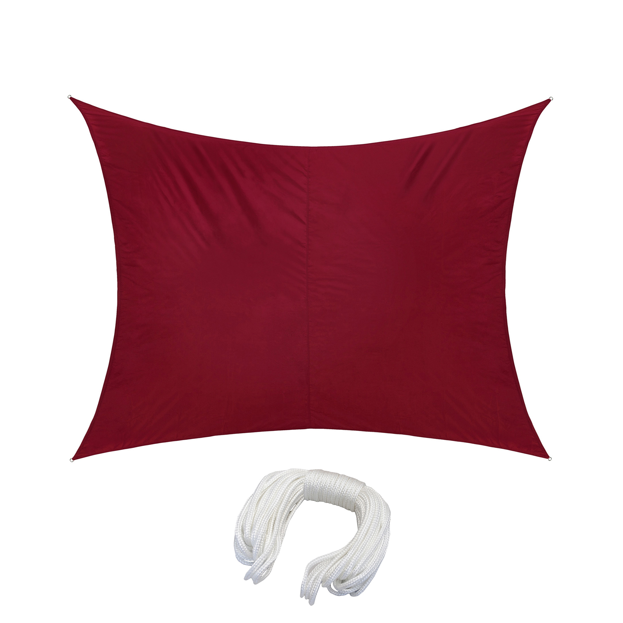 Dreieckiges Sonnensegel aus Polyester mit Seil, wasserabweisend