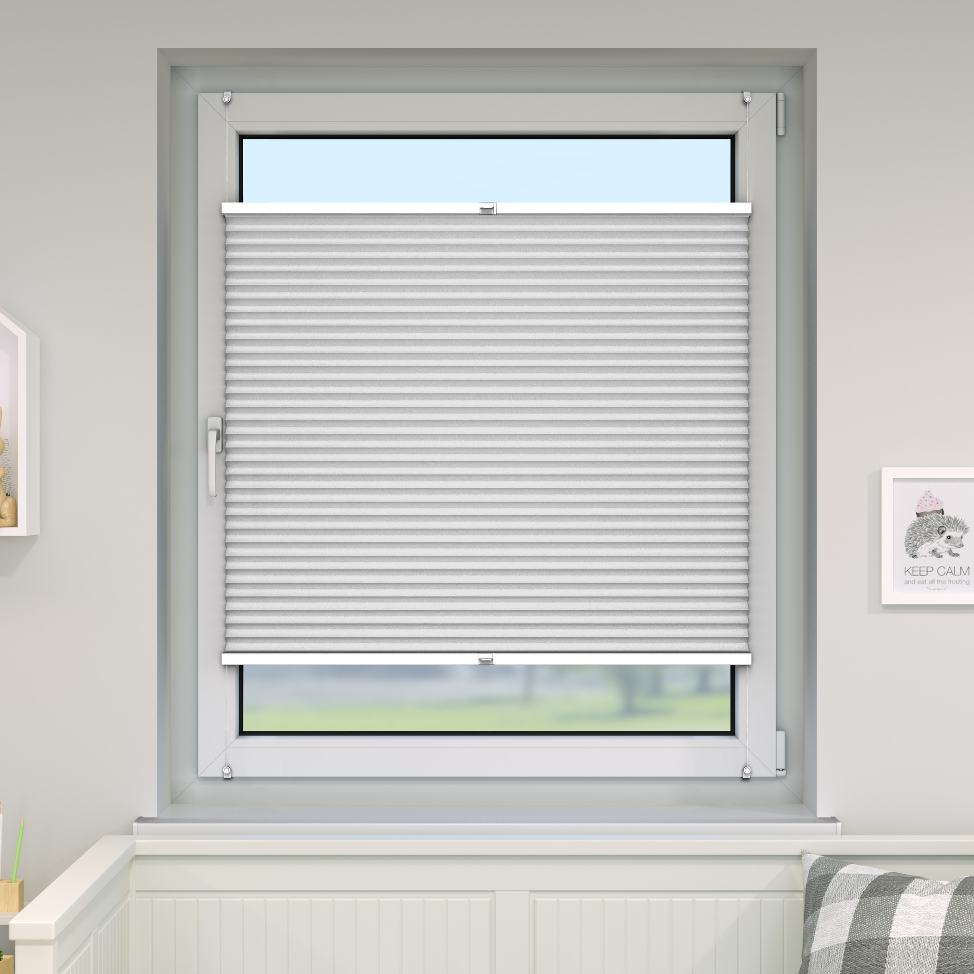 Wabenplissee | verdunkelnd, 110 x 130 cm, weiß