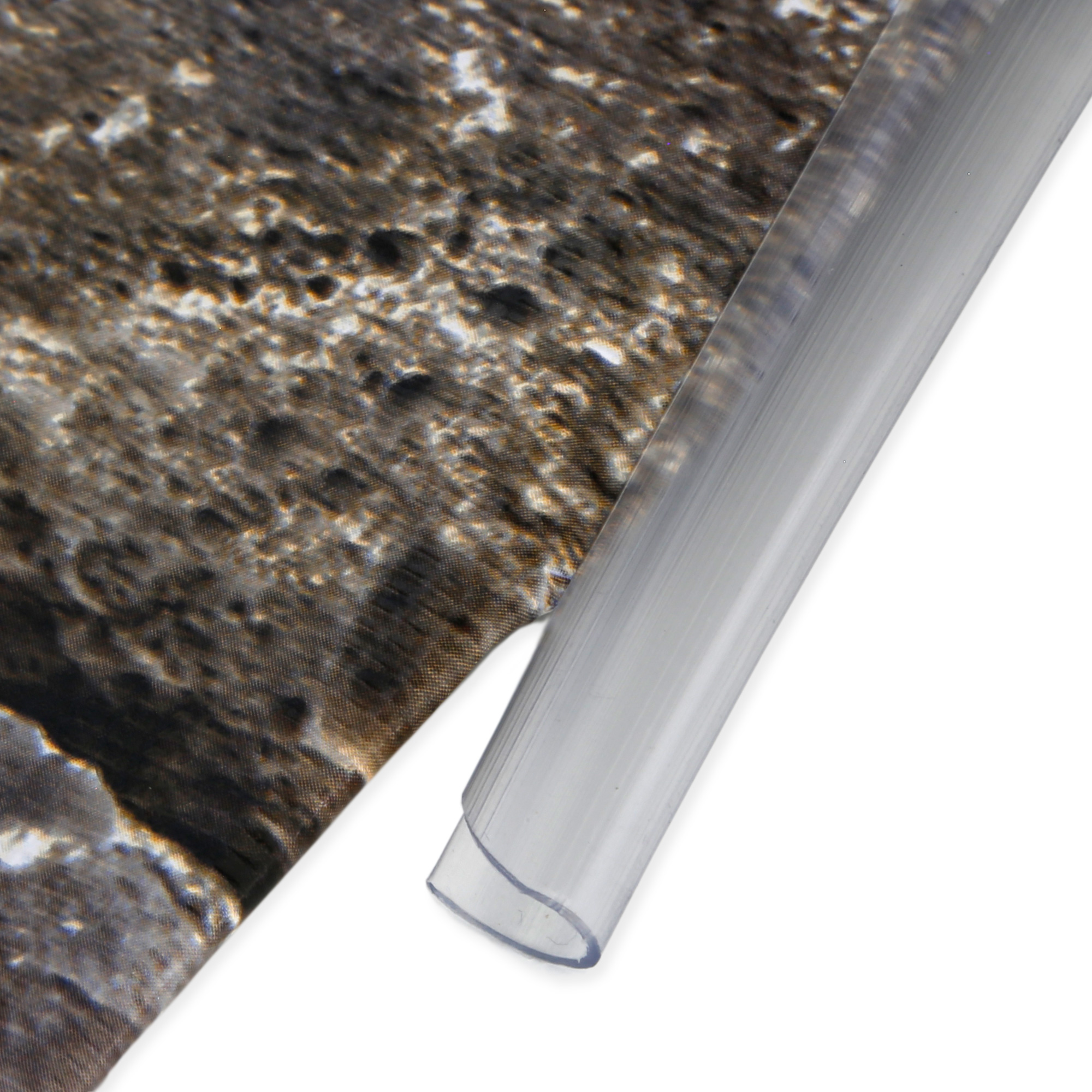 Rolle mit PVC Sichtschutzstreifen und Befestigungsclip für Zaunmontage