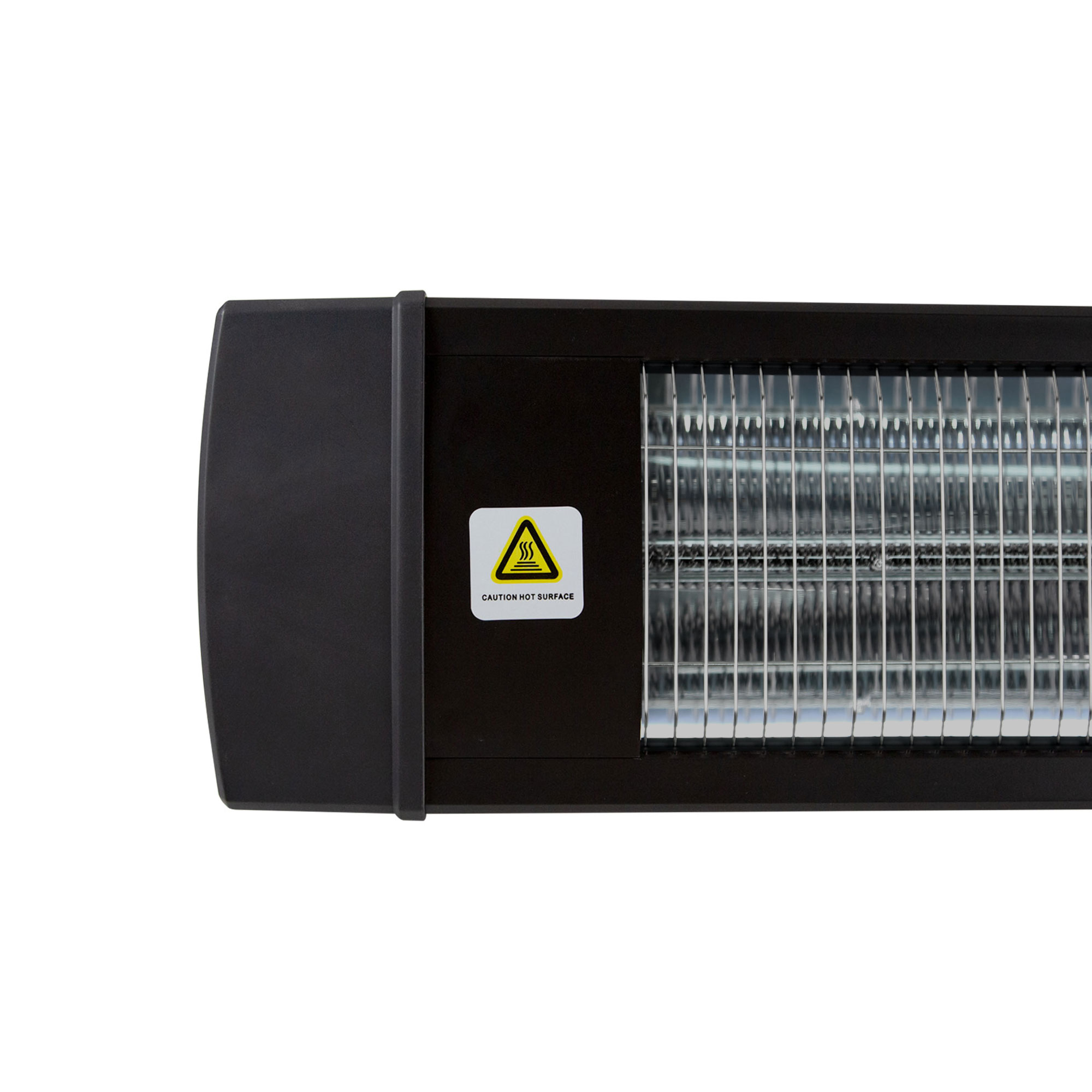 slider_image_018fe2b79a497ae3bd76588bc36121d1 Karbon-Infrarotstrahler mit Schutzgitter und Warnhinweis für heiße Oberfläche