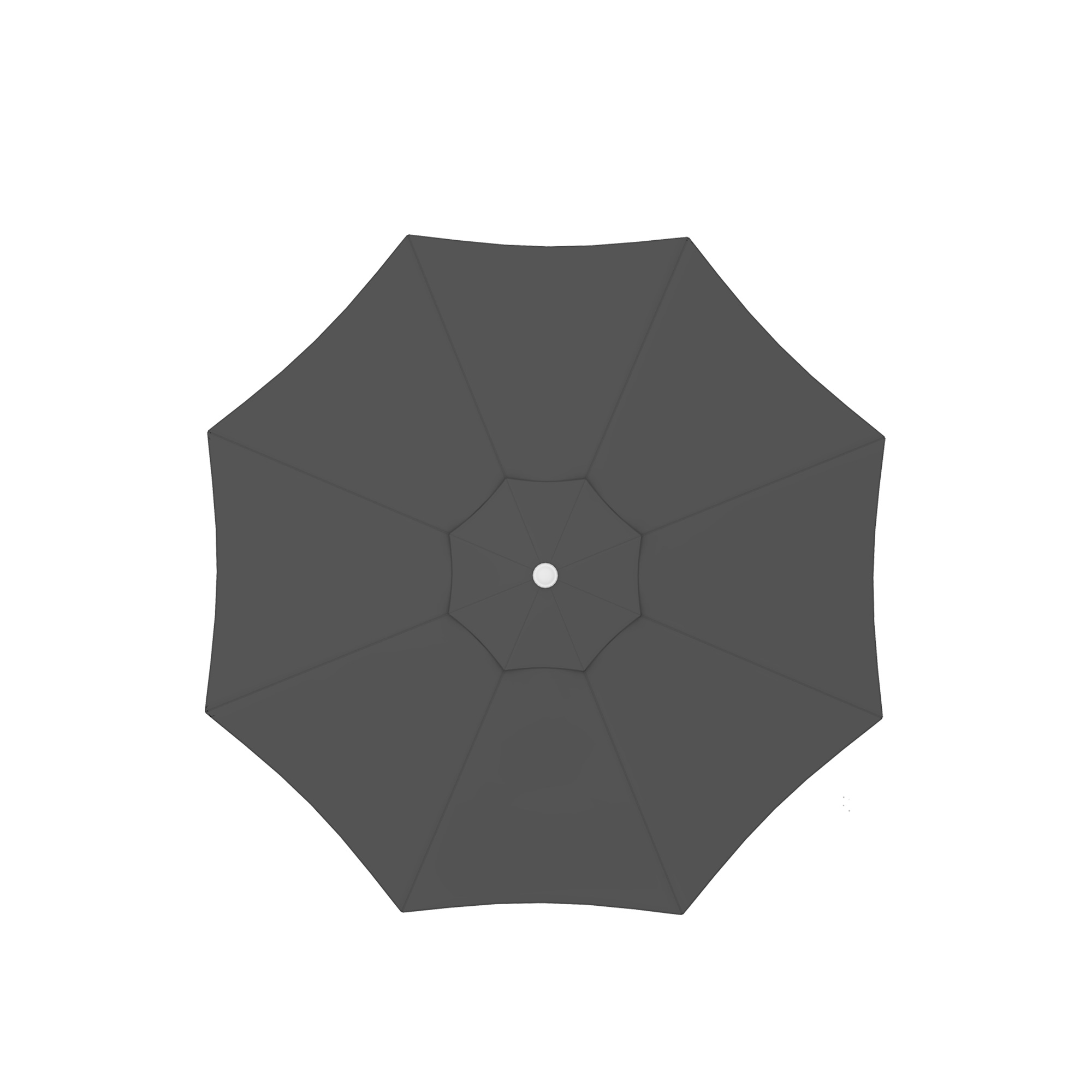 Quadratischer Sonnenschirm von oben, symmetrisches Design mit zentralem Punkt