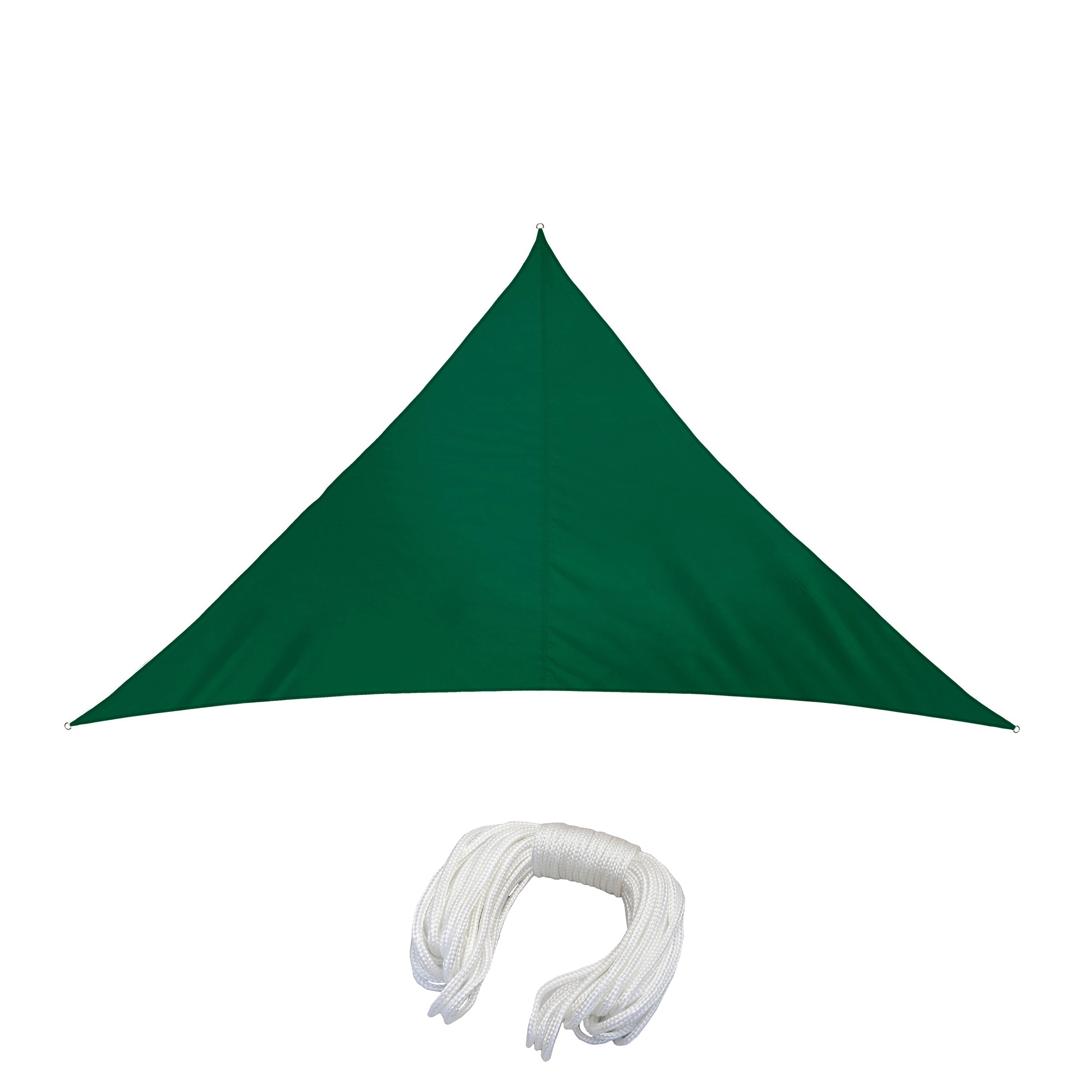 Dreieckiges Sonnensegel aus Polyester mit Seil, wasserabweisend