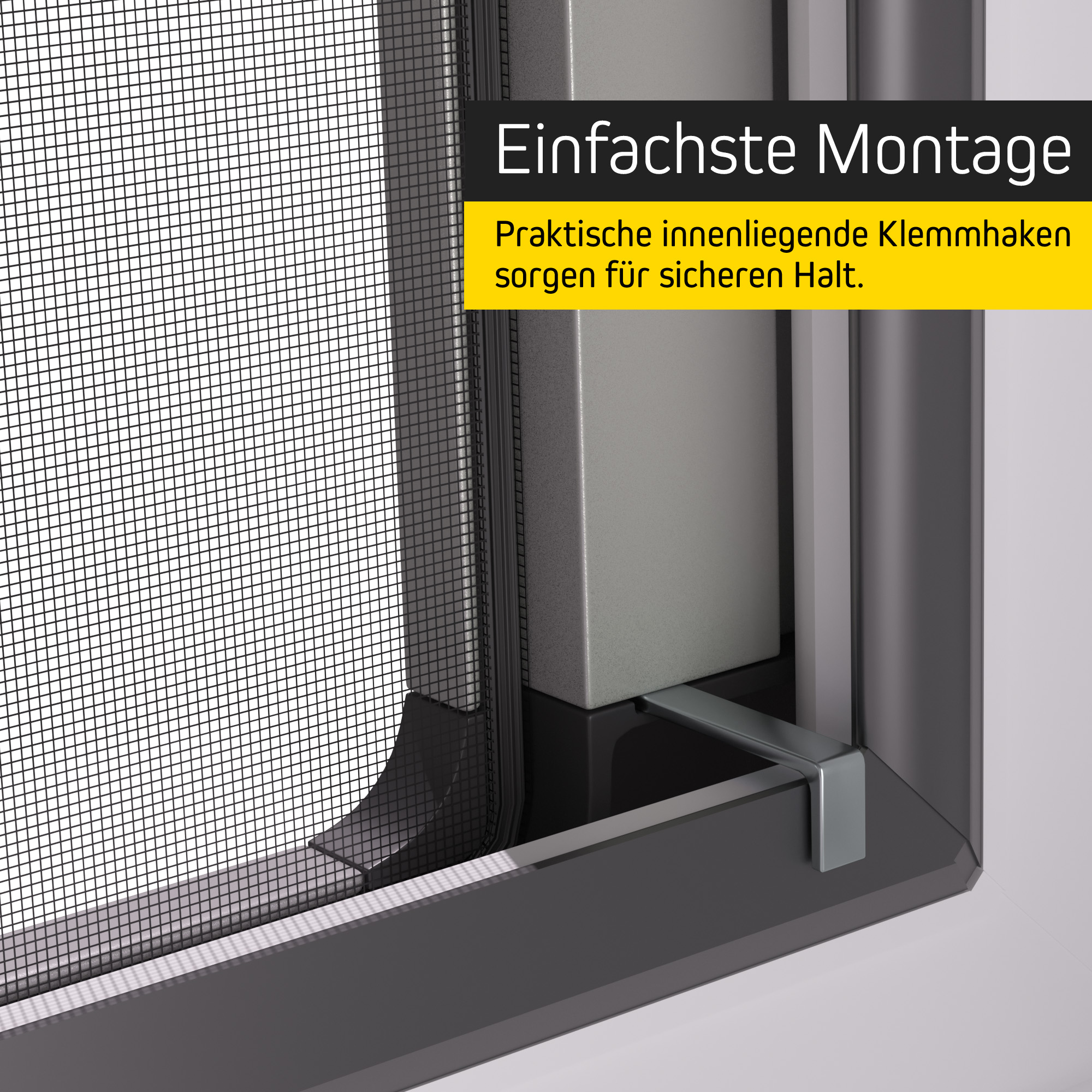 slider_image_0196629d298877229a57eb28e56c6d98 Insektenschutz-Spannrahmen für Fenster mit innenliegenden Klemmhaken zur einfachen Montage