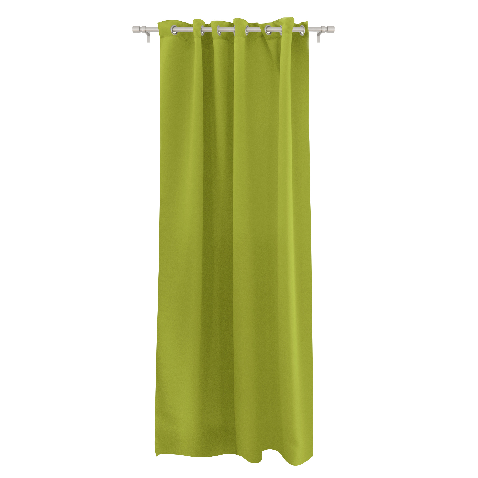 Ösenvorhang an Stange hängend, glatter Stoff, geeignet zur Raumverdunkelung oder Dekoration