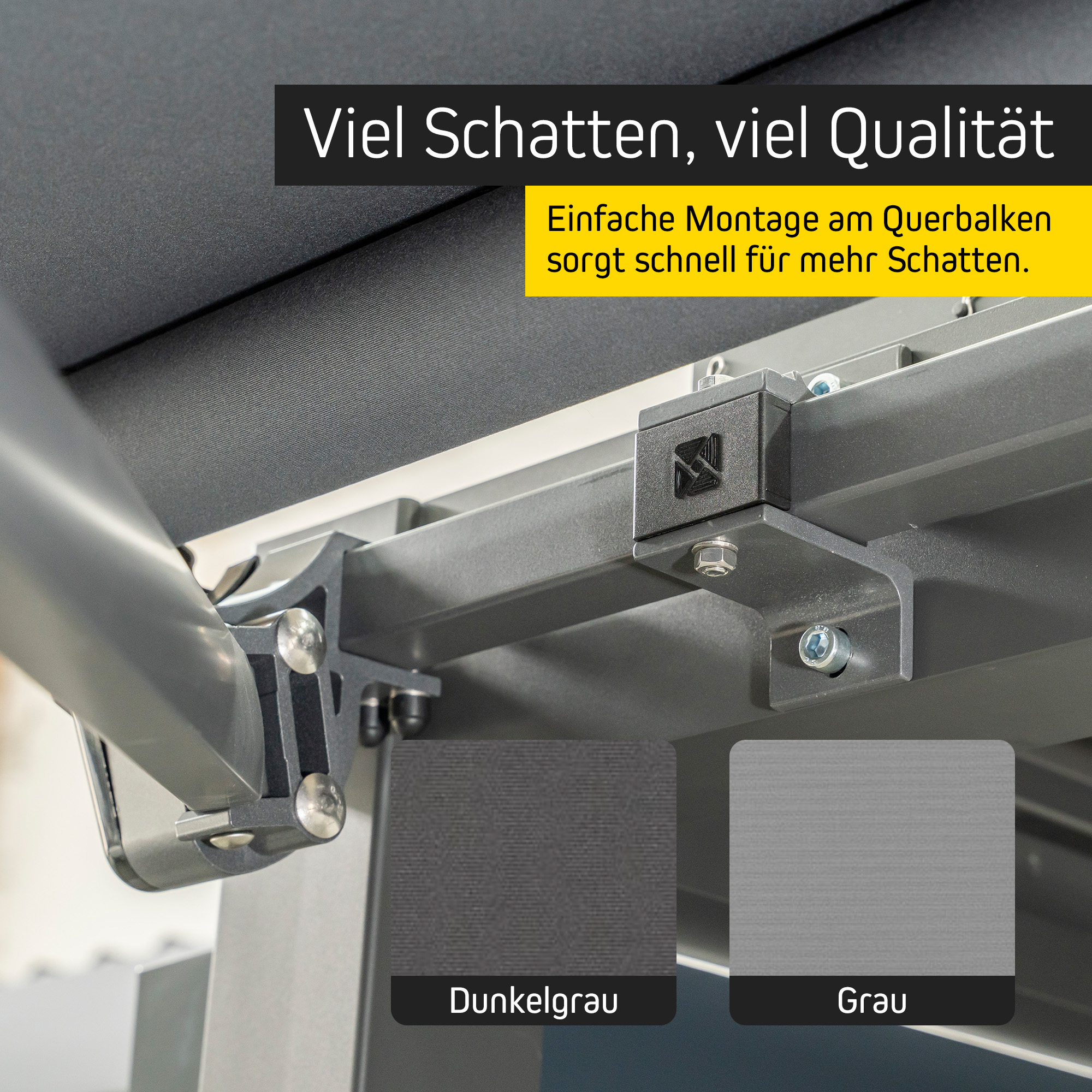 slider_image_0194b78812227a64815b61ed443ea2d5 Markise für Pergola mit Lamellendach, einfache Montage am Querbalken, bietet Schatten