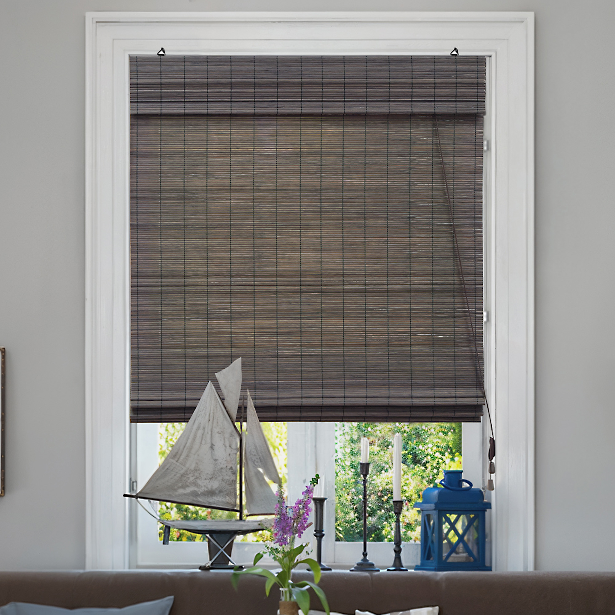 Bambus-Raffrollo | 60 x 220 cm, dunkelbraun