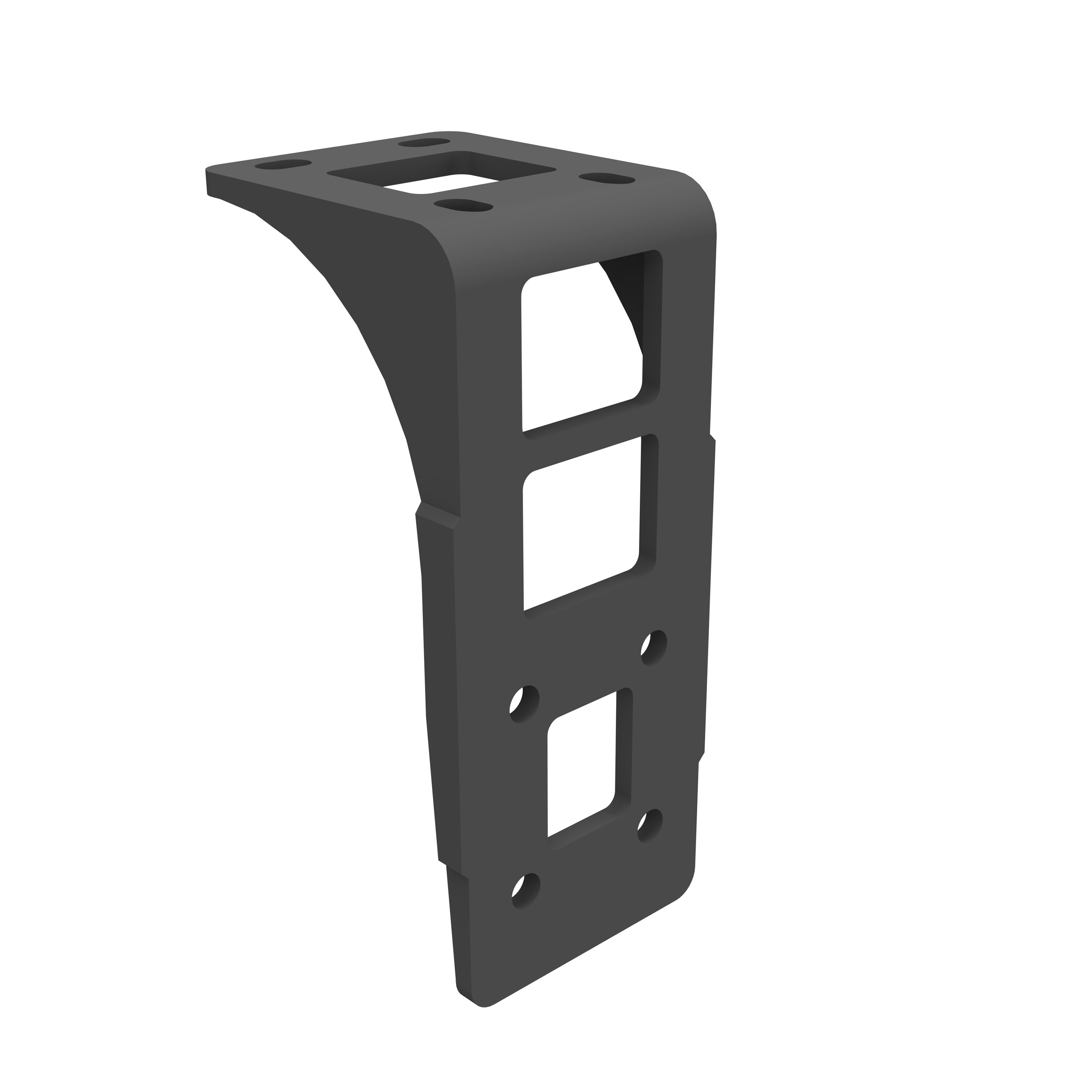 Halterung für Kassettenmarkise Quadris LED, rechteckige Form mit Befestigungslöchern