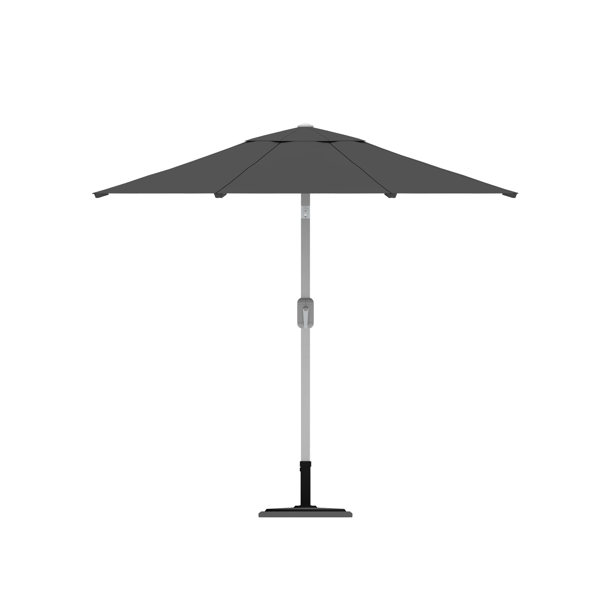 slider_image_13b195c50d1a4a62ad14d9519fc34320 Moderner Sonnenschirm mit zentralem Mast und Kurbelmechanismus