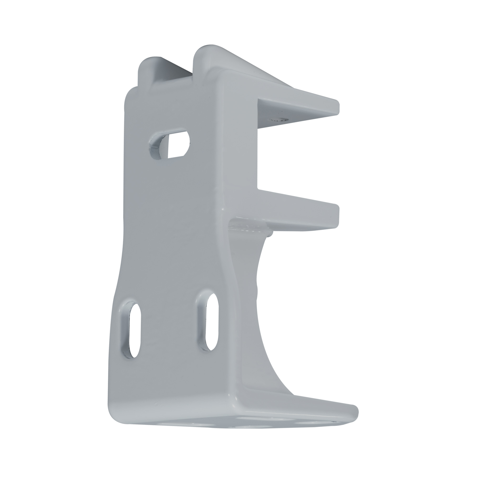 Halterung für Gelenkarmmarkisen zur Wand- oder Deckenmontage mit Schlitzen und Öffnungen