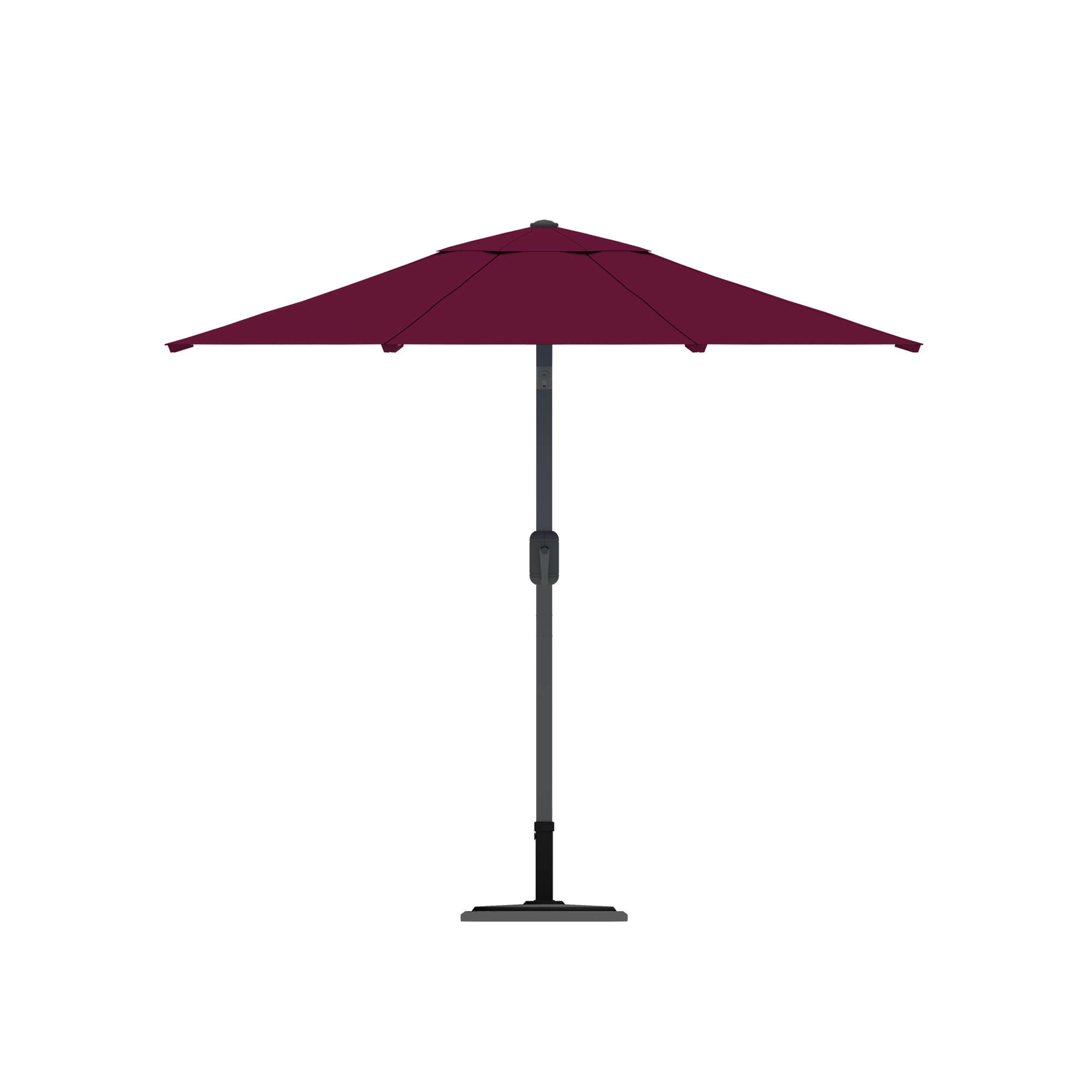 slider_image_b53cbdca09d84325ab8da7fed8c649b0 Moderner Sonnenschirm mit zentralem Mast und Kurbelmechanismus