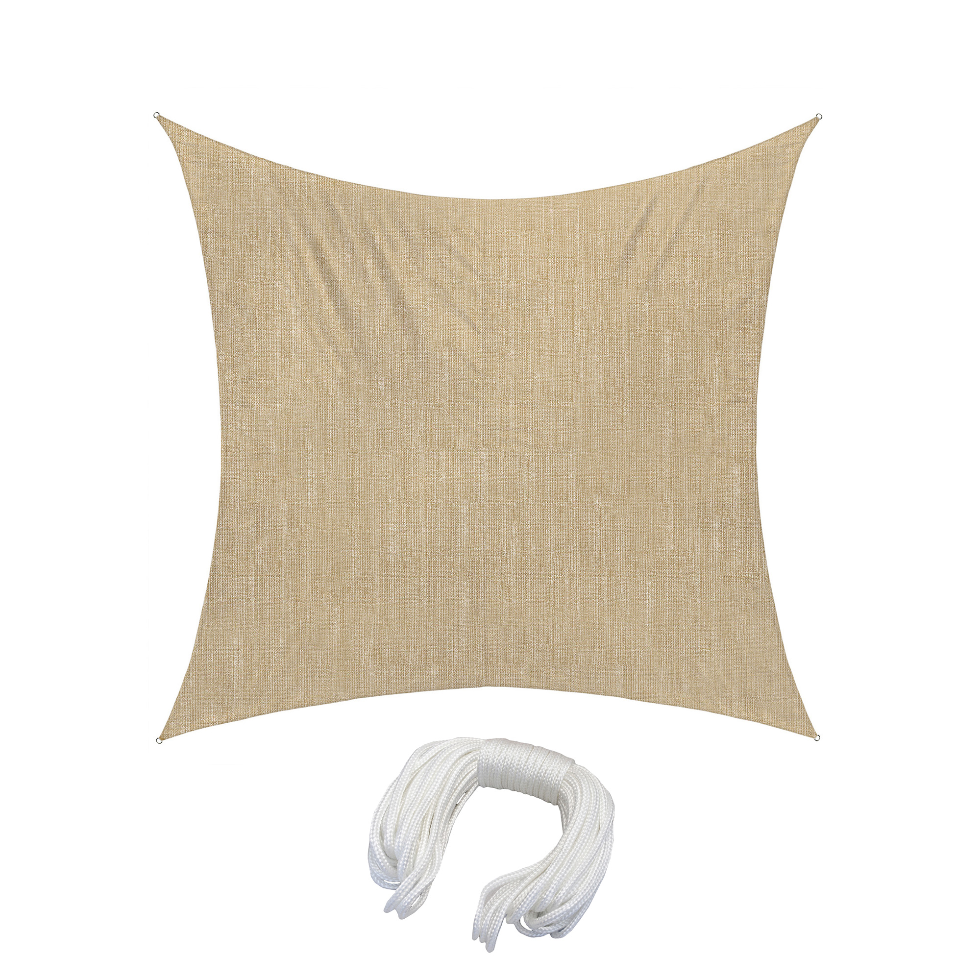 Rechteckiges Sonnensegel mit Befestigungsseil