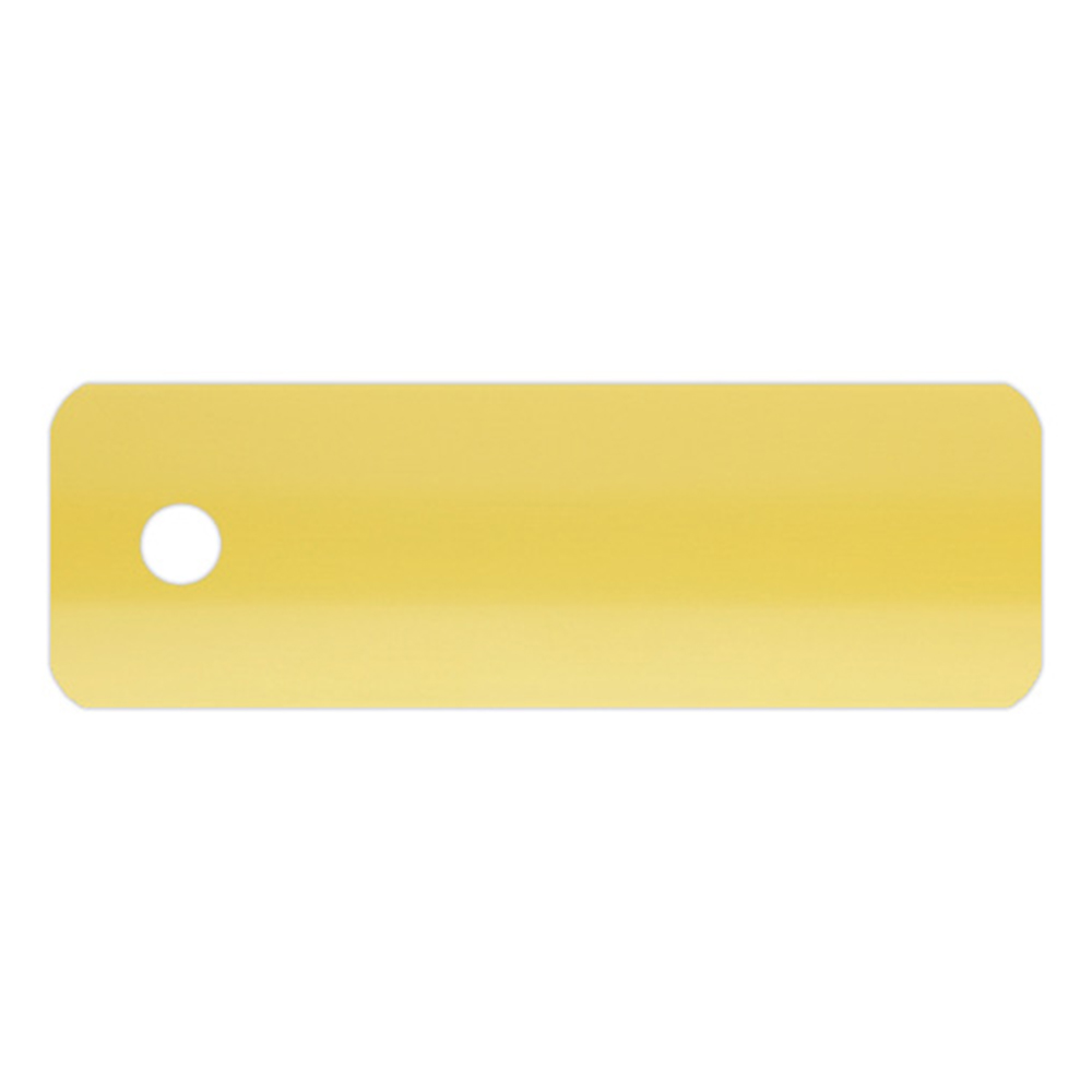 Lamellen-Muster für Aluminium-Jalousie nach Maß | 25 mm / 518 gelb / matt Muster für Aluminium-Jalousie mit Loch zur Befestigung