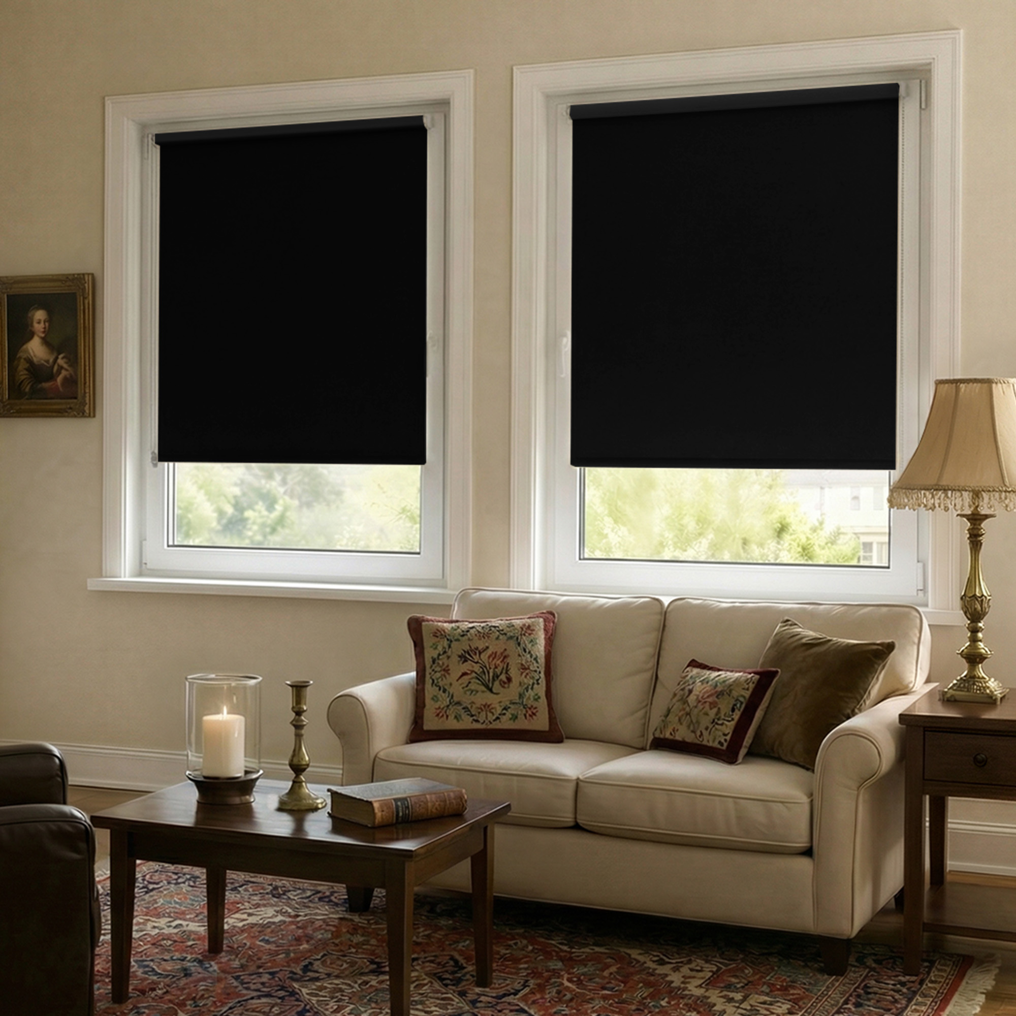 Klemmfix Tenebra Verdunkelungsrollo | 125 x 160 cm, schwarz