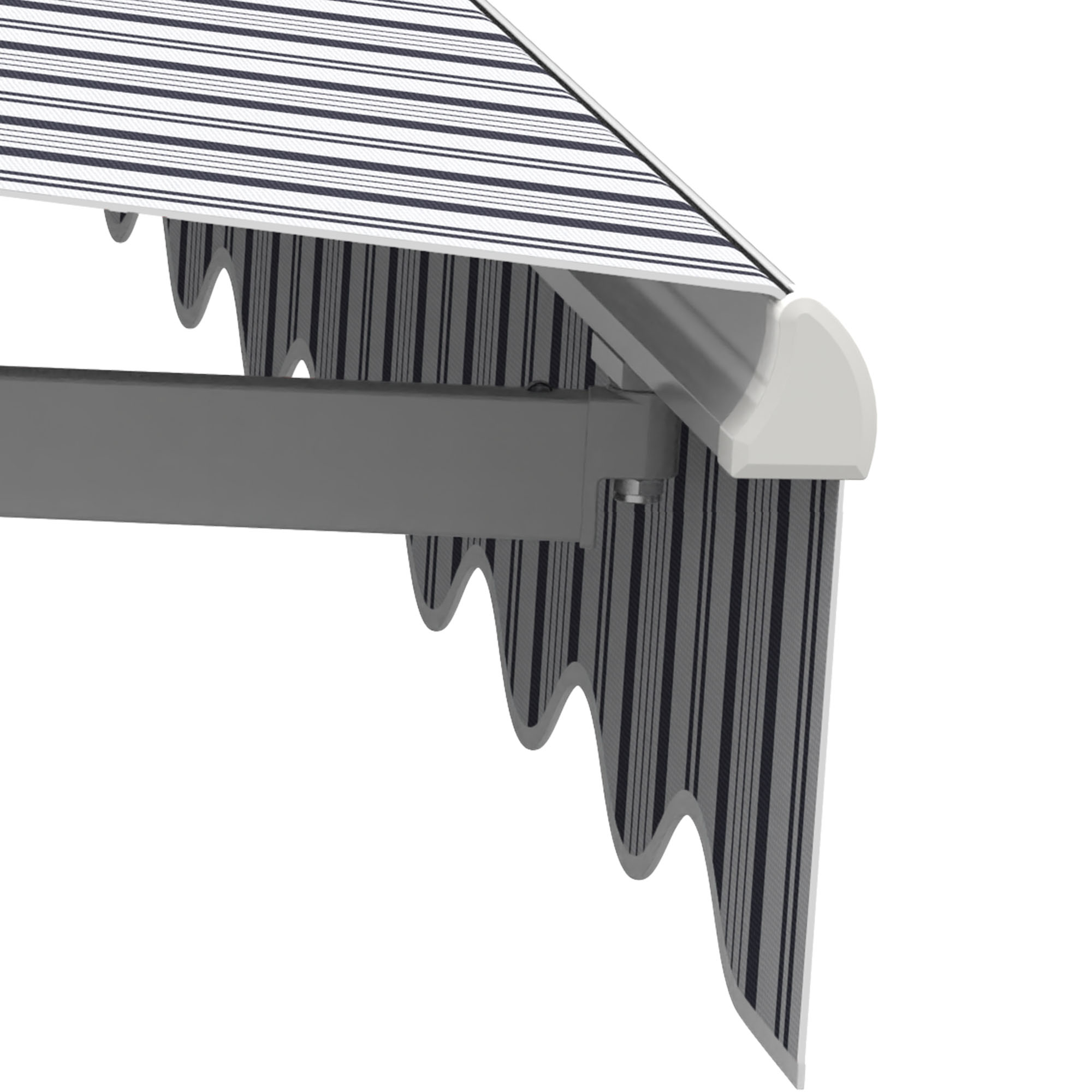 slider_image_01928fd43b367d3fa91d696bb03f2b77 Gelenkarmmarkise Basic 2000 mit gestreiftem Tuch und stabiler Halterung