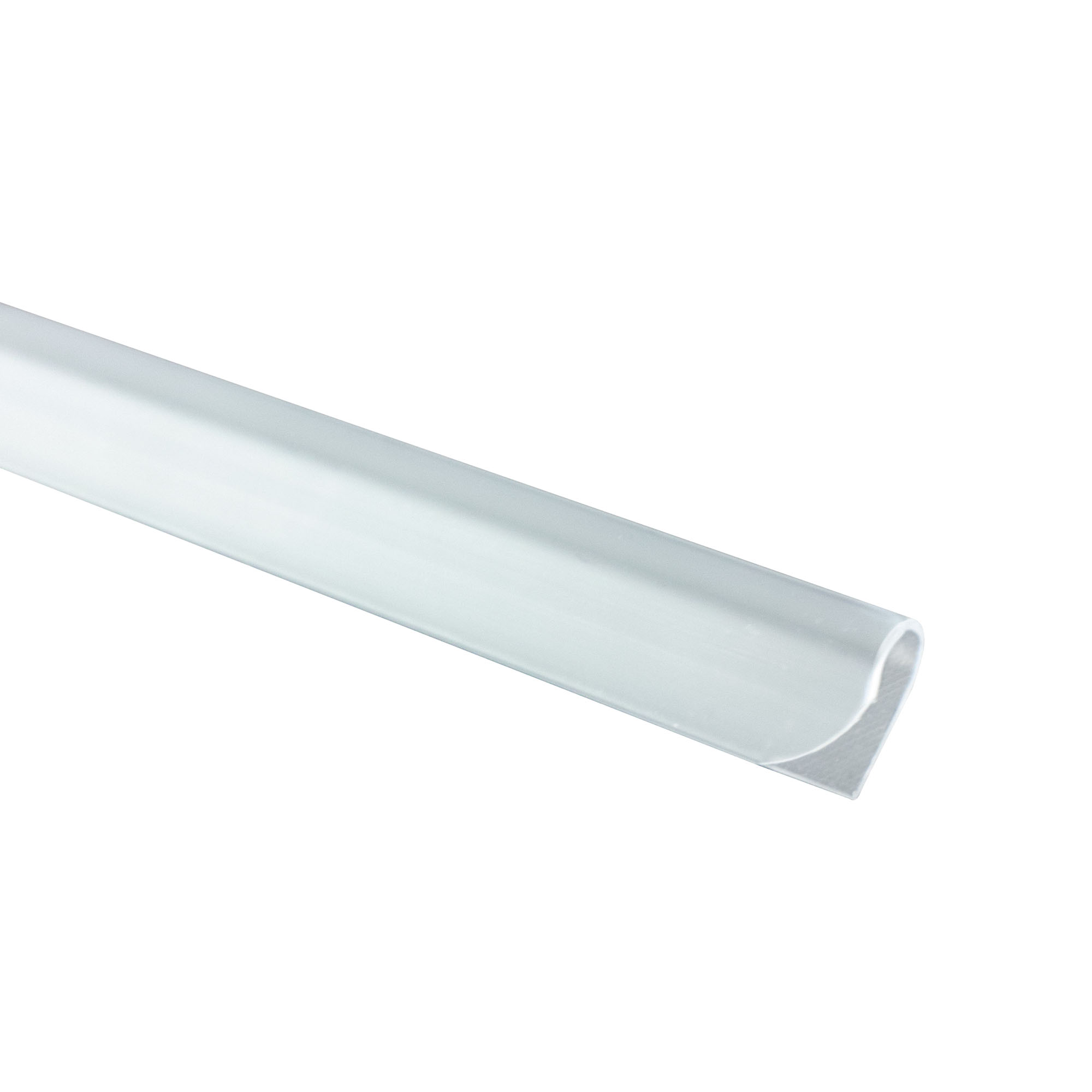 Befestigungsclip für PVC Sichtschutzstreifen in gebogener Form zur Montage