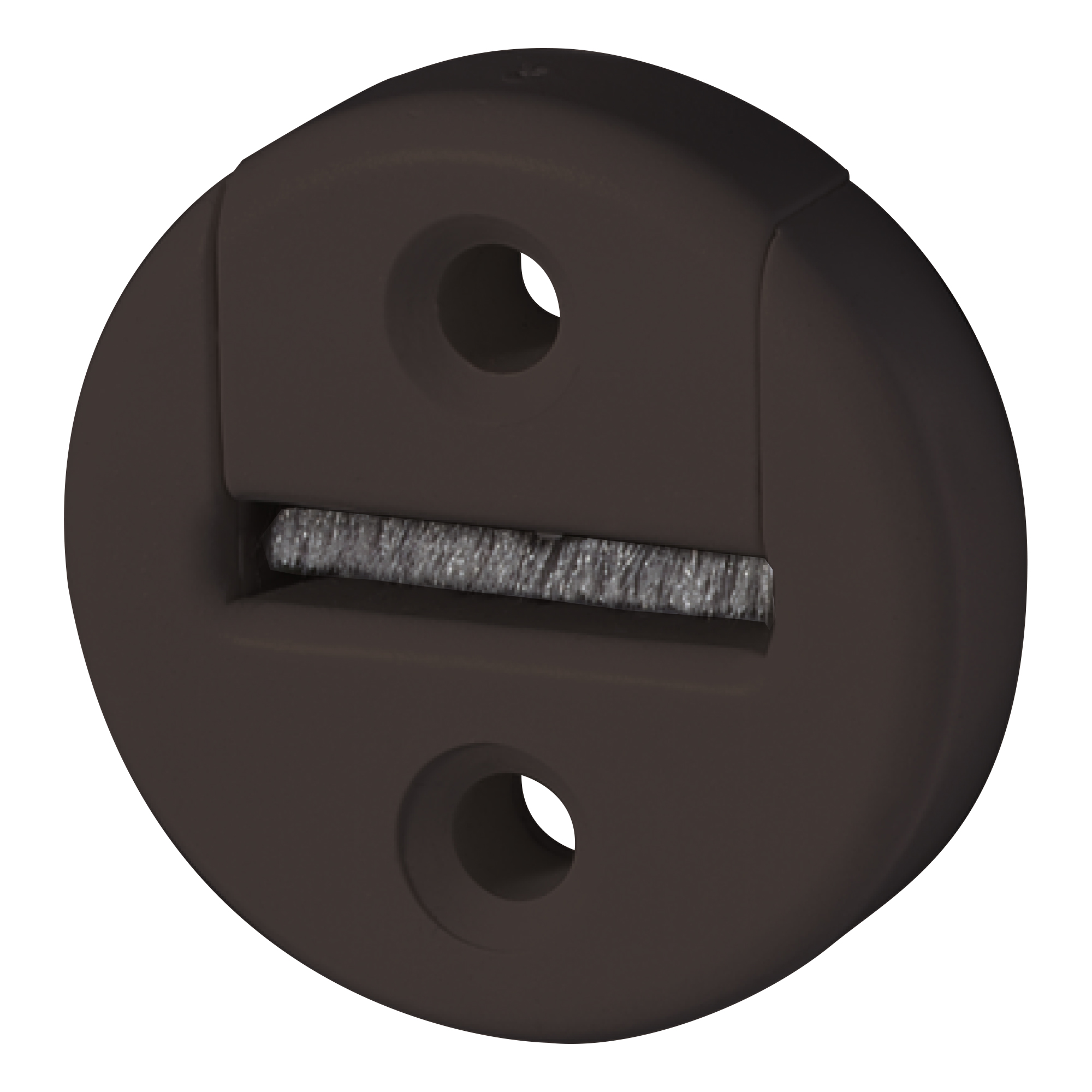 slider_image_ac83fa3e4daa40a2ae3d26e0a5a6c4a5 Rundes Objekt mit zwei Löchern und einer Bürstenöffnung, möglicherweise ein Tür- oder Fensterteil