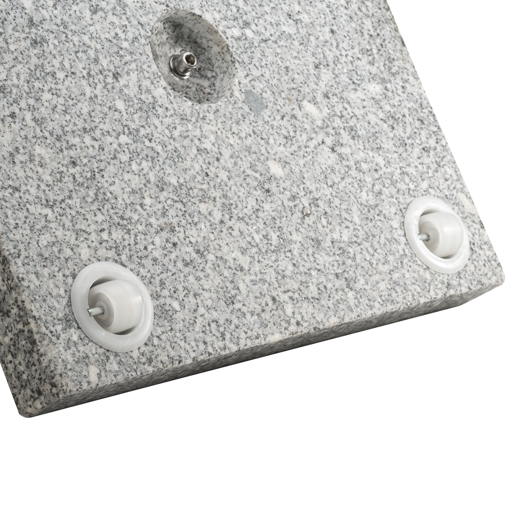 Quadratischer Granit-Schirmständer mit Rollen für Sonnenschirme