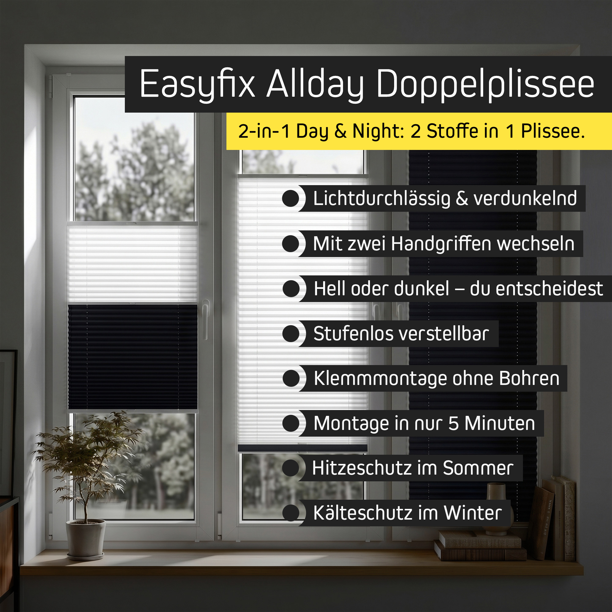 Easyfix Allday Doppelplissee (Typ nach Wahl)
