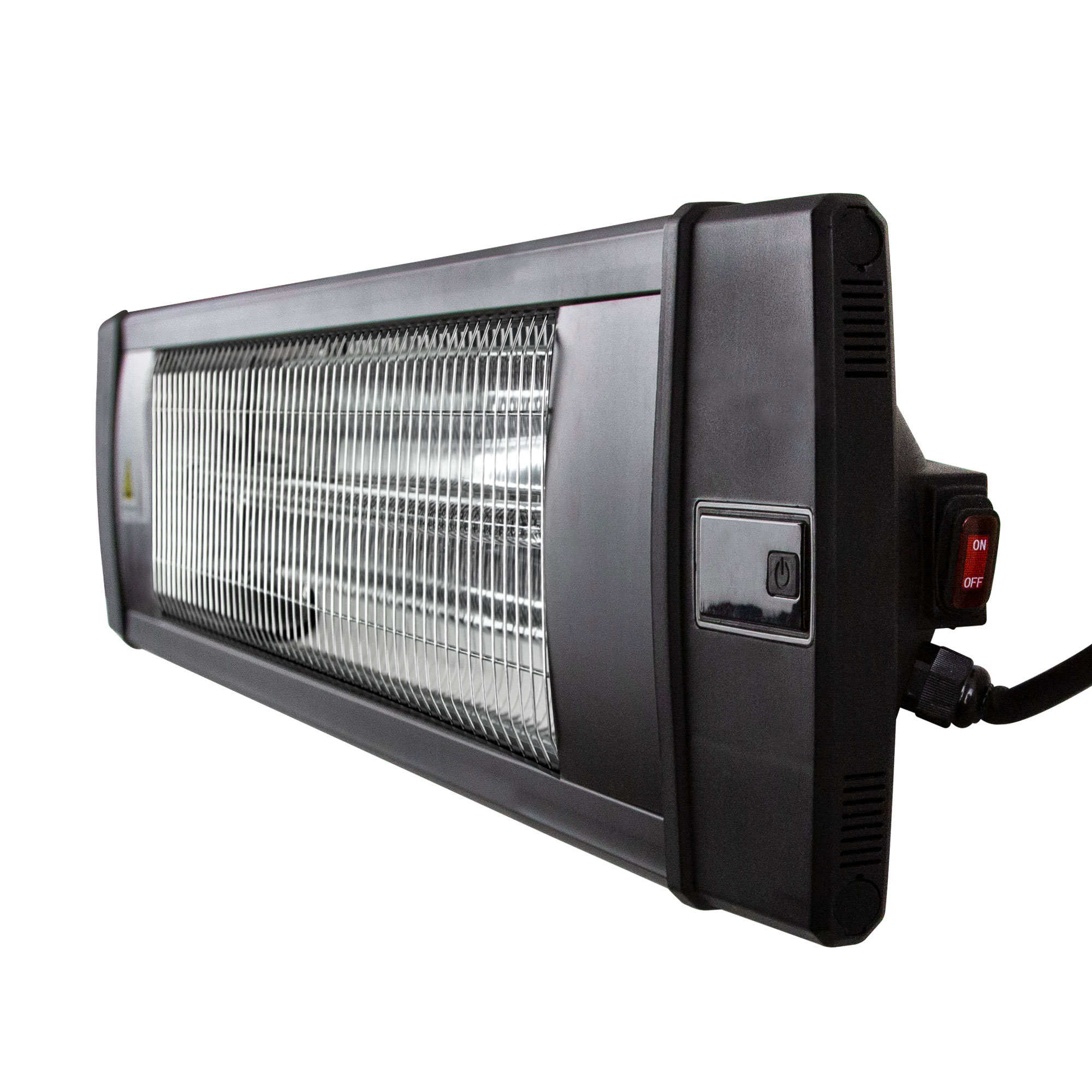 slider_image_018fe2b79a4a7fedb7f0b0b66e84b62c Karbon-Infrarotstrahler mit Schalter und Gitter, 2500 Watt, seitliche Ansicht