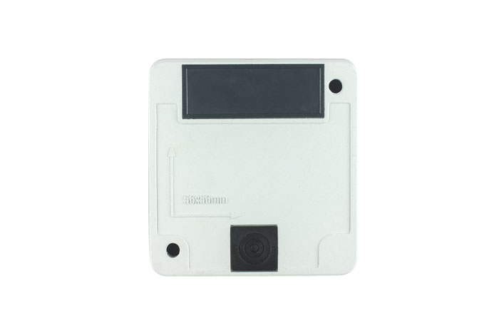 Schlüsselschalter mit rechteckiger Frontplatte und zwei runden Öffnungen