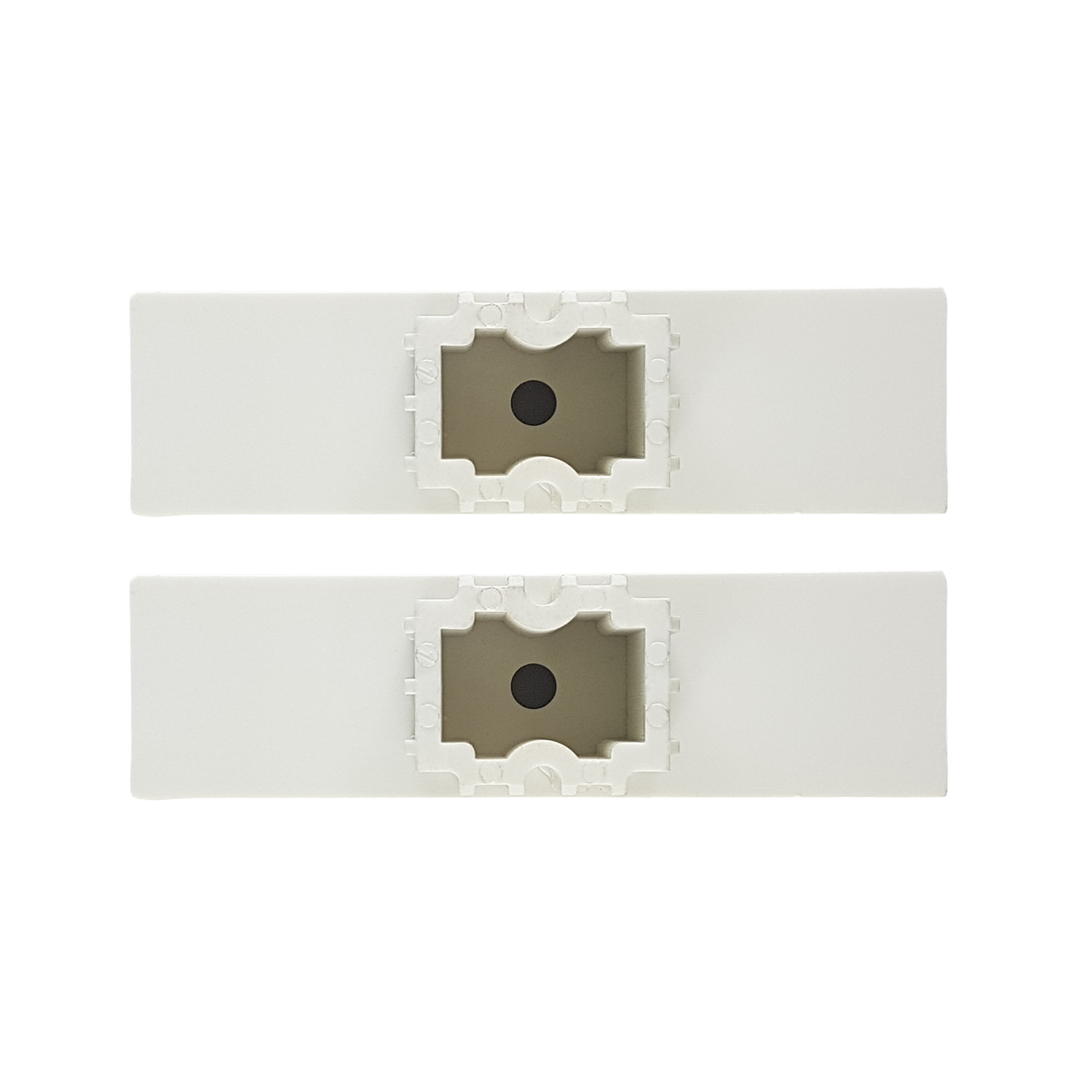 slider_image_0193204fddd271e3b19f9b4e1e6f17ed Zwei Verschlusskappen für Rollladen-Führungsschienen mit rechteckiger Öffnung in der Mitte