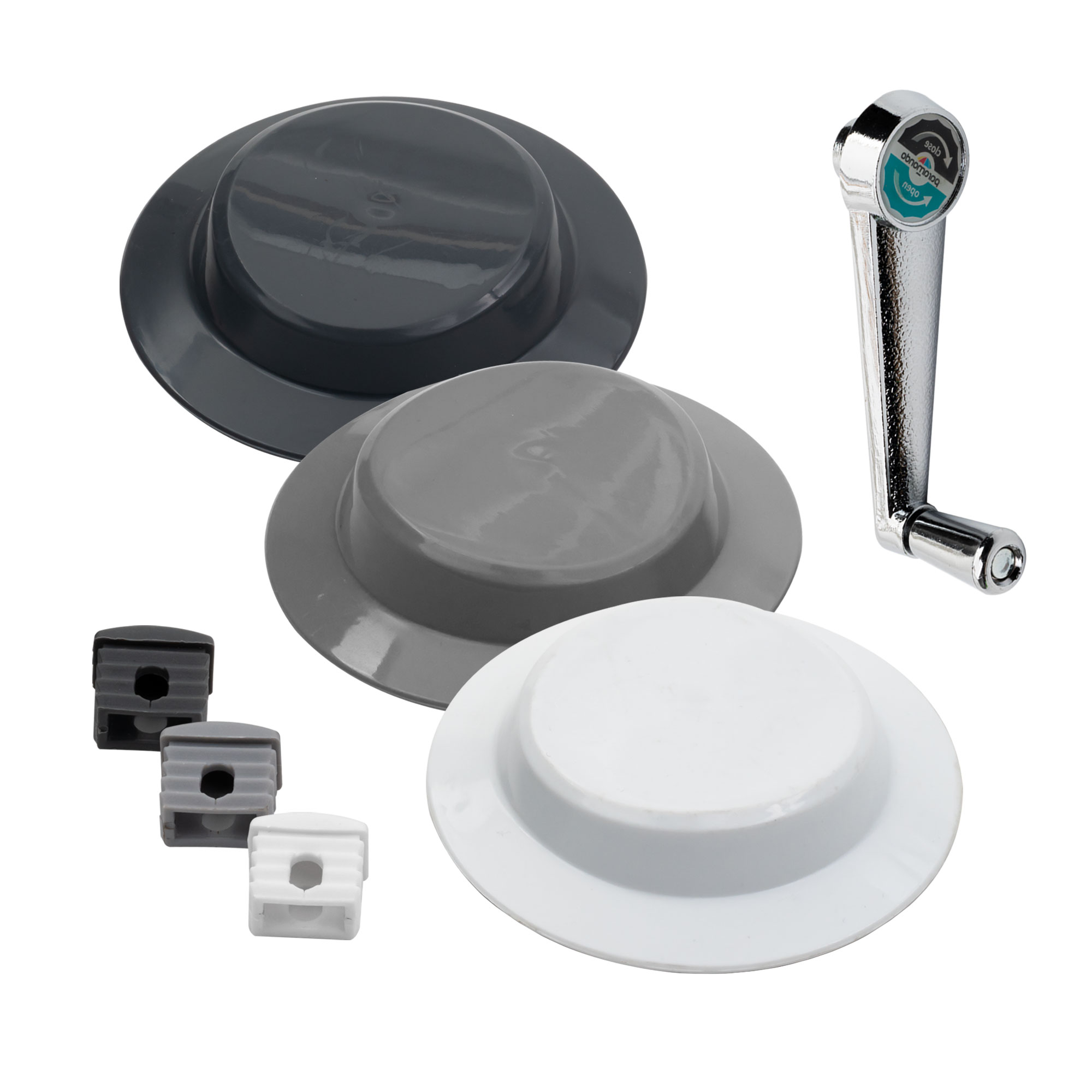 Ersatzteil-Set für Sonnenschirm, bestehend aus mehreren Komponenten zur Reparatur und Wartung