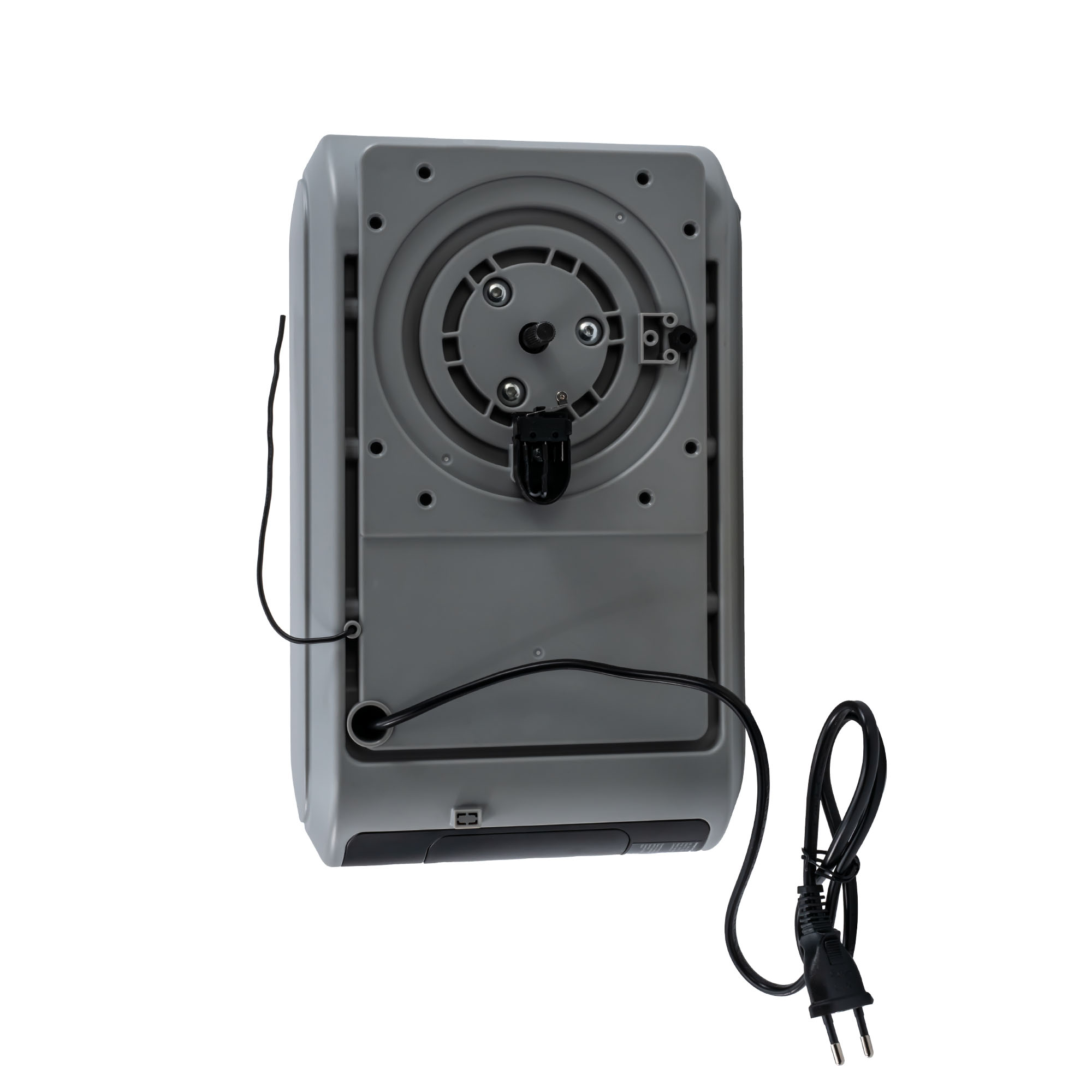 Rückseite eines Garagentorantriebs mit Kabel und Steckverbindung