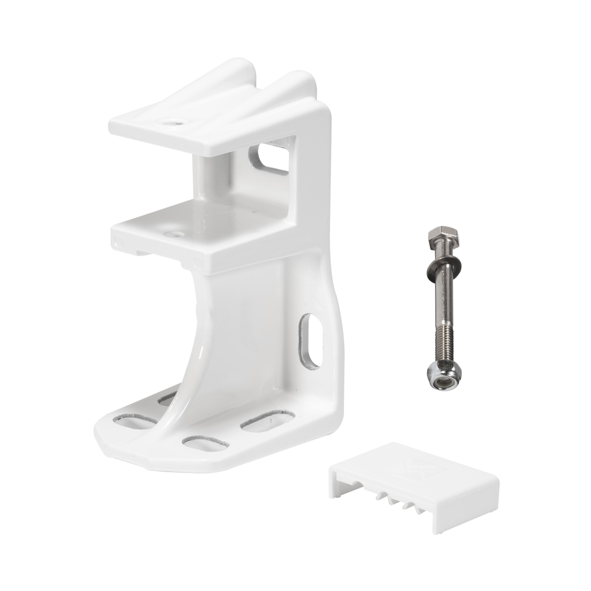 Halterung für Gelenkarmmarkisen mit Schraube und Abdeckung, geeignet für Wand- oder Deckenmontage