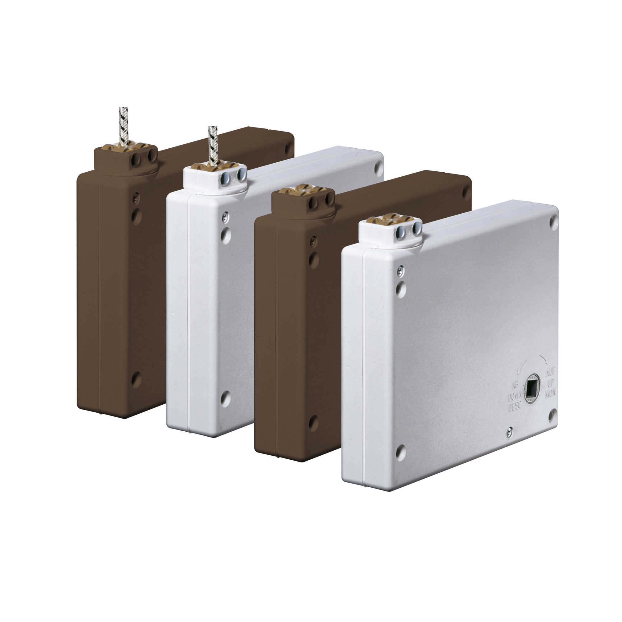 Aufputz-Kurbelwickler mit Schnurmechanismus für Rollläden oder Jalousien