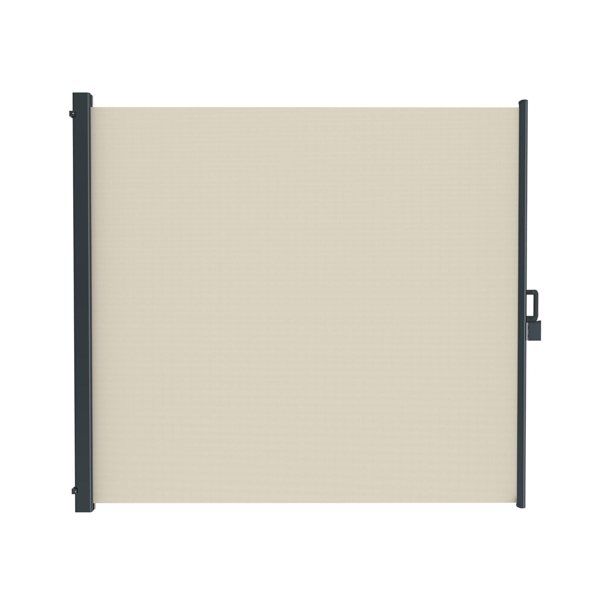 slider_image_adbdbaaa9ffc4ac9abf0d8146b020968 Seitenzugmarkise mit Halterung und Griff, geeignet als Sicht- und Sonnenschutz für Außenbereiche