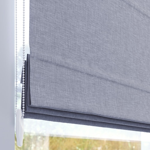 Stoffmuster für Raffrollo nach Maß | 02 blau-struktur / vollverdunkelnd / Sicilia