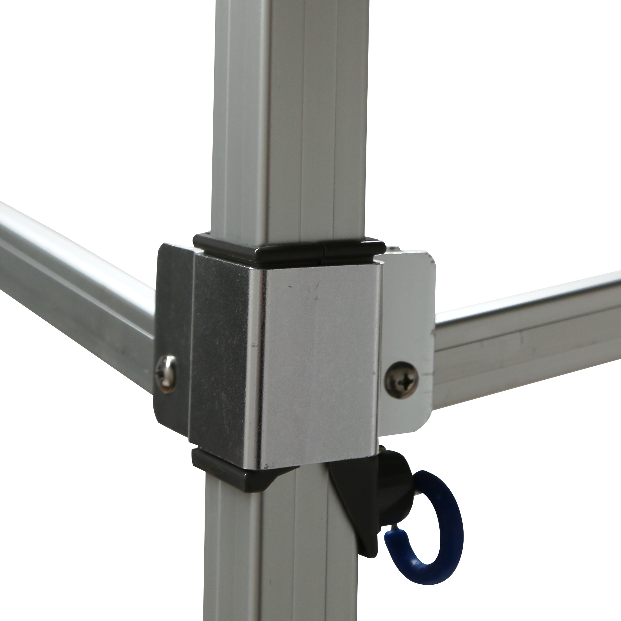 Verbindungsstück eines Faltpavillons mit Verriegelungsmechanismus und Metallrahmenstruktur