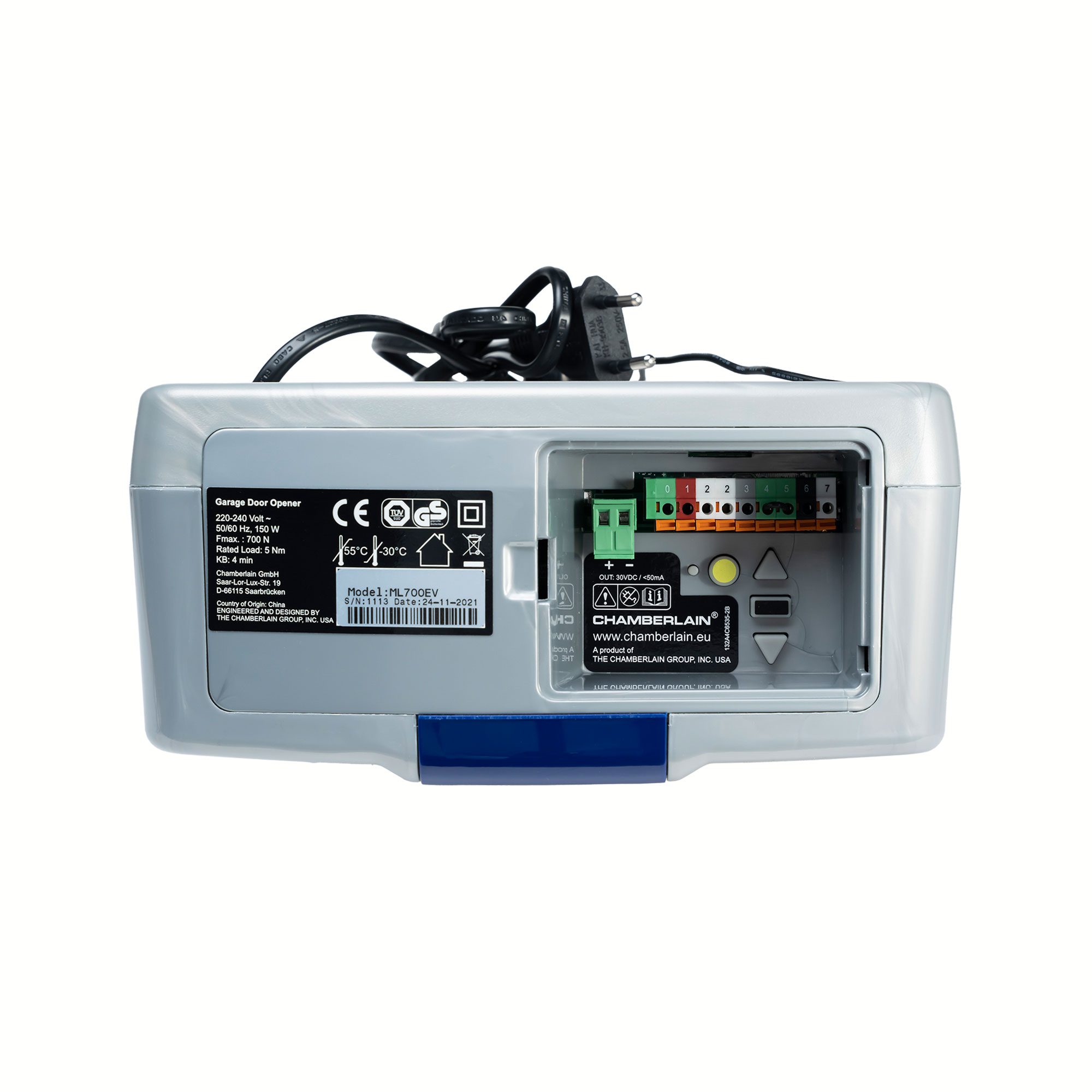 slider_image_0192bdb080a572b2a215c4deeaf8d19c Garagentorantrieb mit Anschlussklemmen und Steuerungselementen in einem Gehäuse