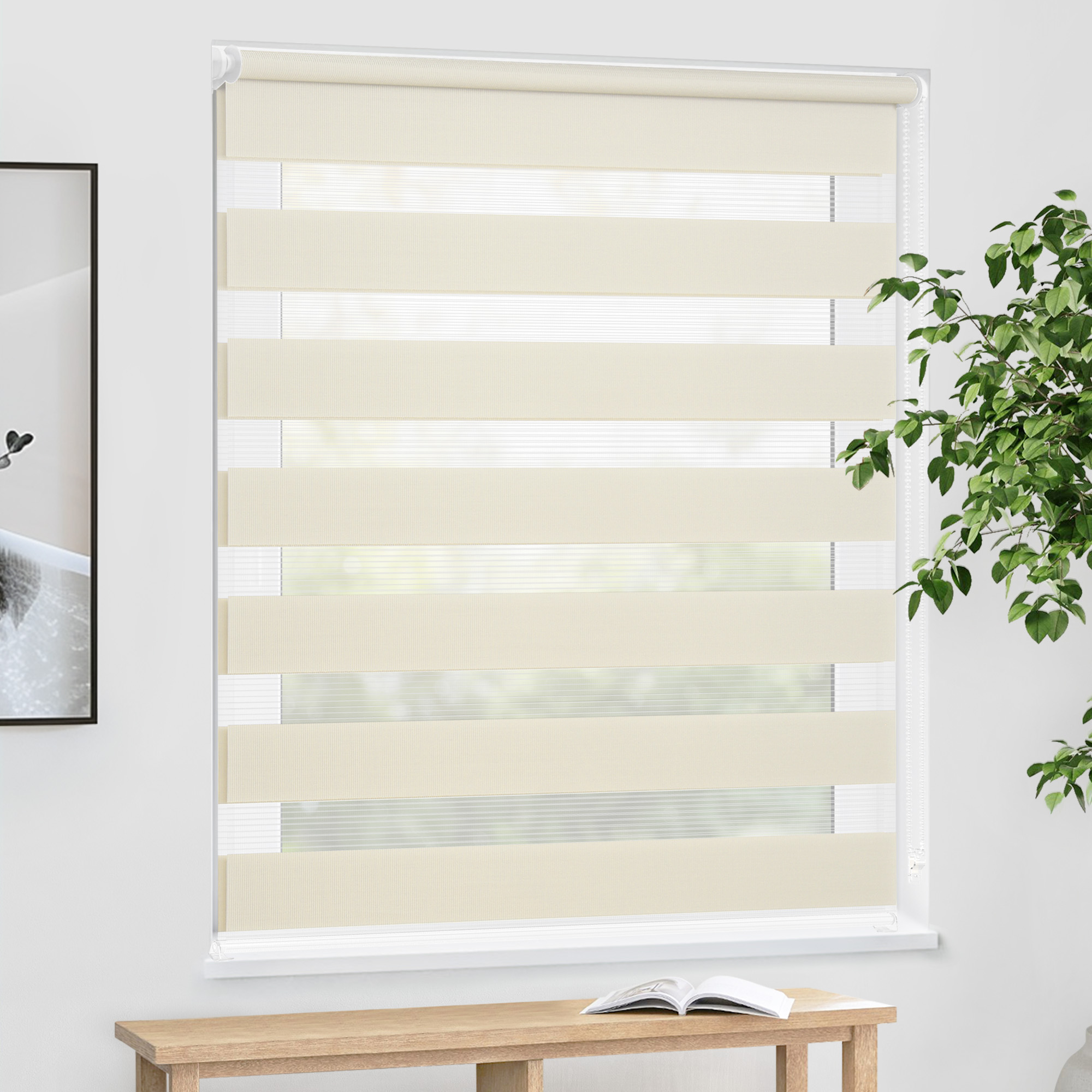 Zevra Doppelrollo / Duo Rollo | 110 x 230 cm, creme 