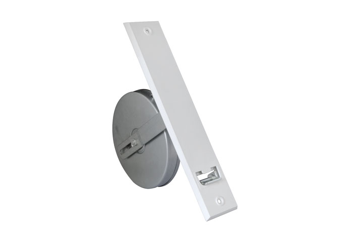 Getriebe-Gurtwickler Unterputz inkl. Kunststoff-Abdeckplatte | weiß / LA: 214 mm