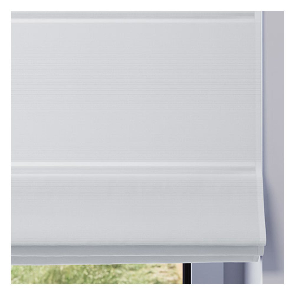 Stoffmuster für Raffrollo nach Maß | 501 weiß / verdunkelnd / Roma