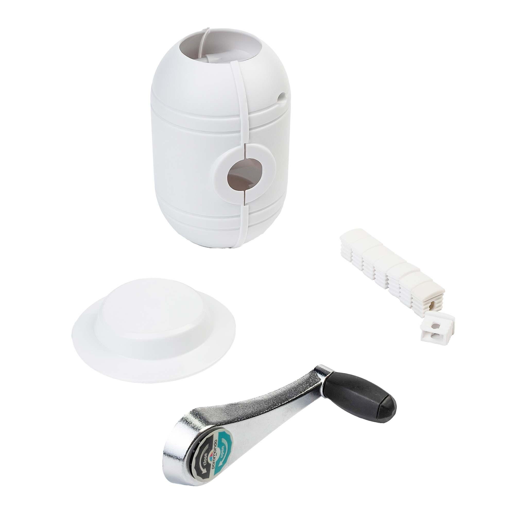 Ersatzteil-Set für Sonnenschirm mit verschiedenen Komponenten zur Montage und Reparatur