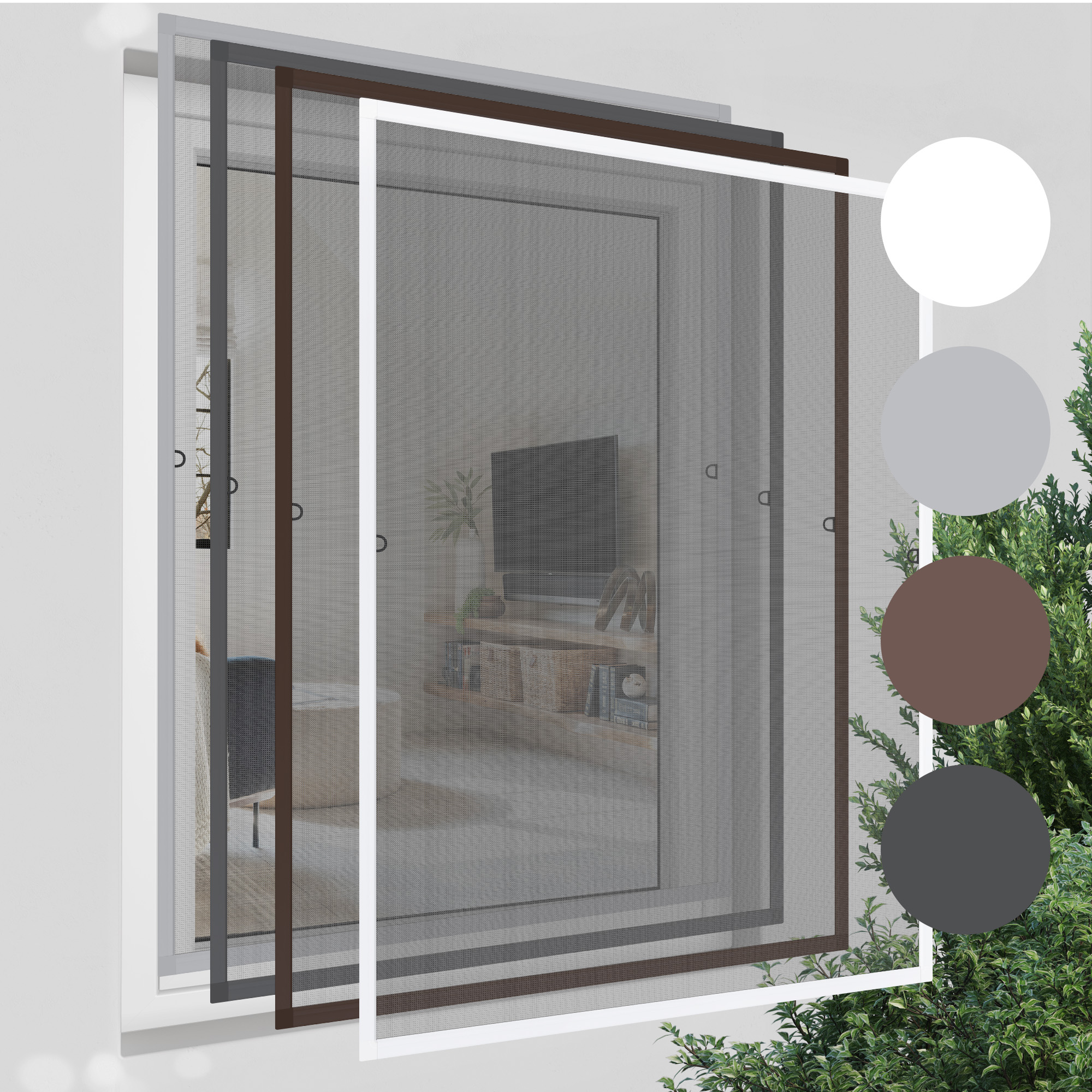 Insektenschutz-Spannrahmen SlimLine für Fenster (Typ nach Wahl)