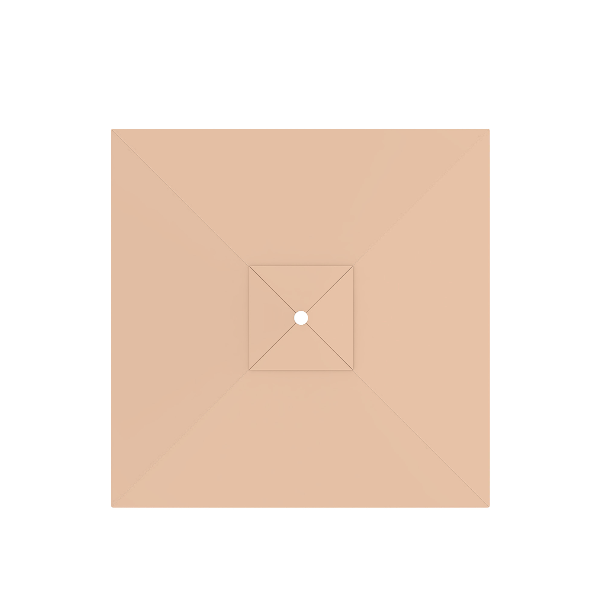 slider_image_130d02d0e19d4f05bc6a87a37f6de874 Quadratischer Sonnenschirm von oben, symmetrisches Design mit zentralem Punkt